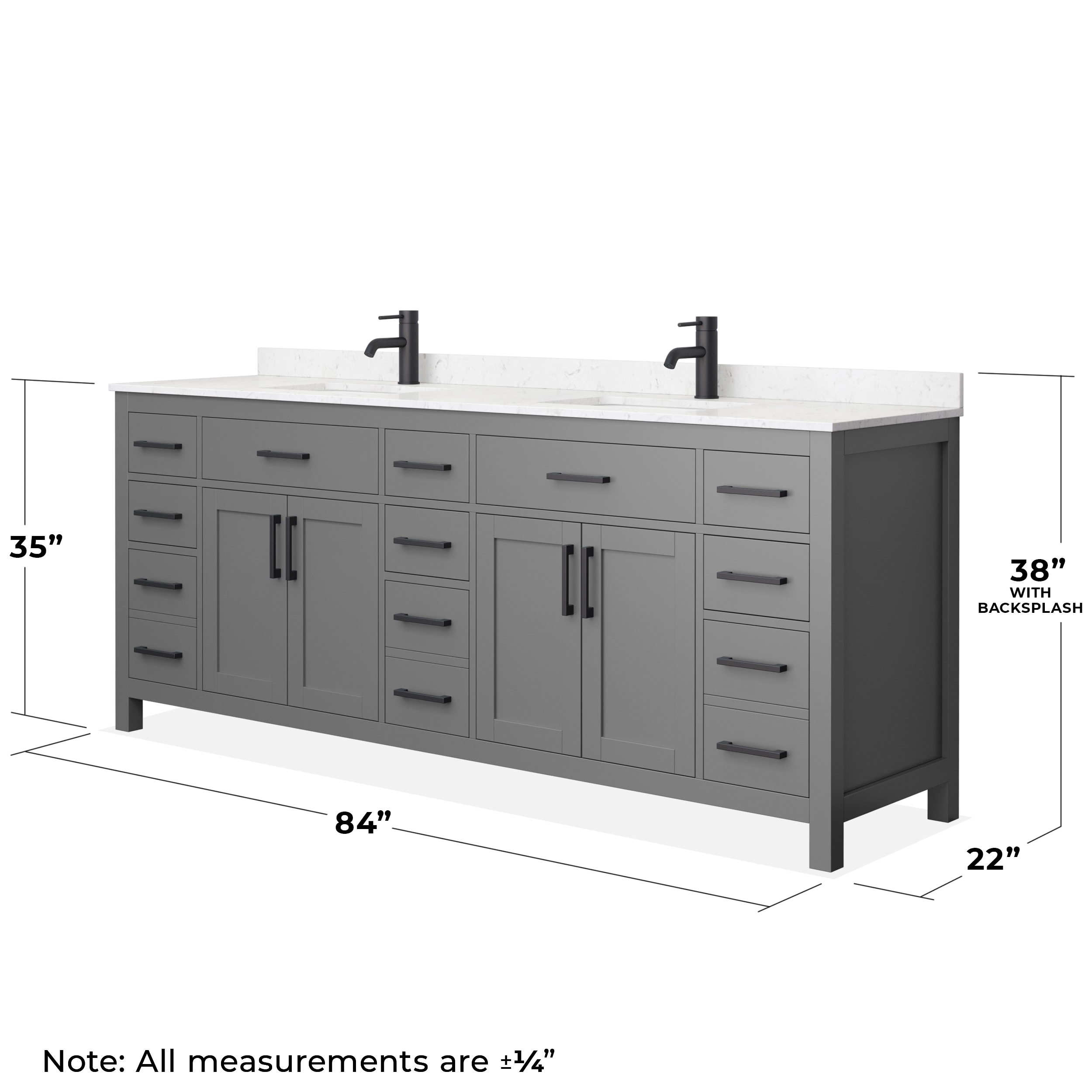 Wyndham Collection WCG242484DGBCCUNSMXX Bath-Vanity-Combo - View #5