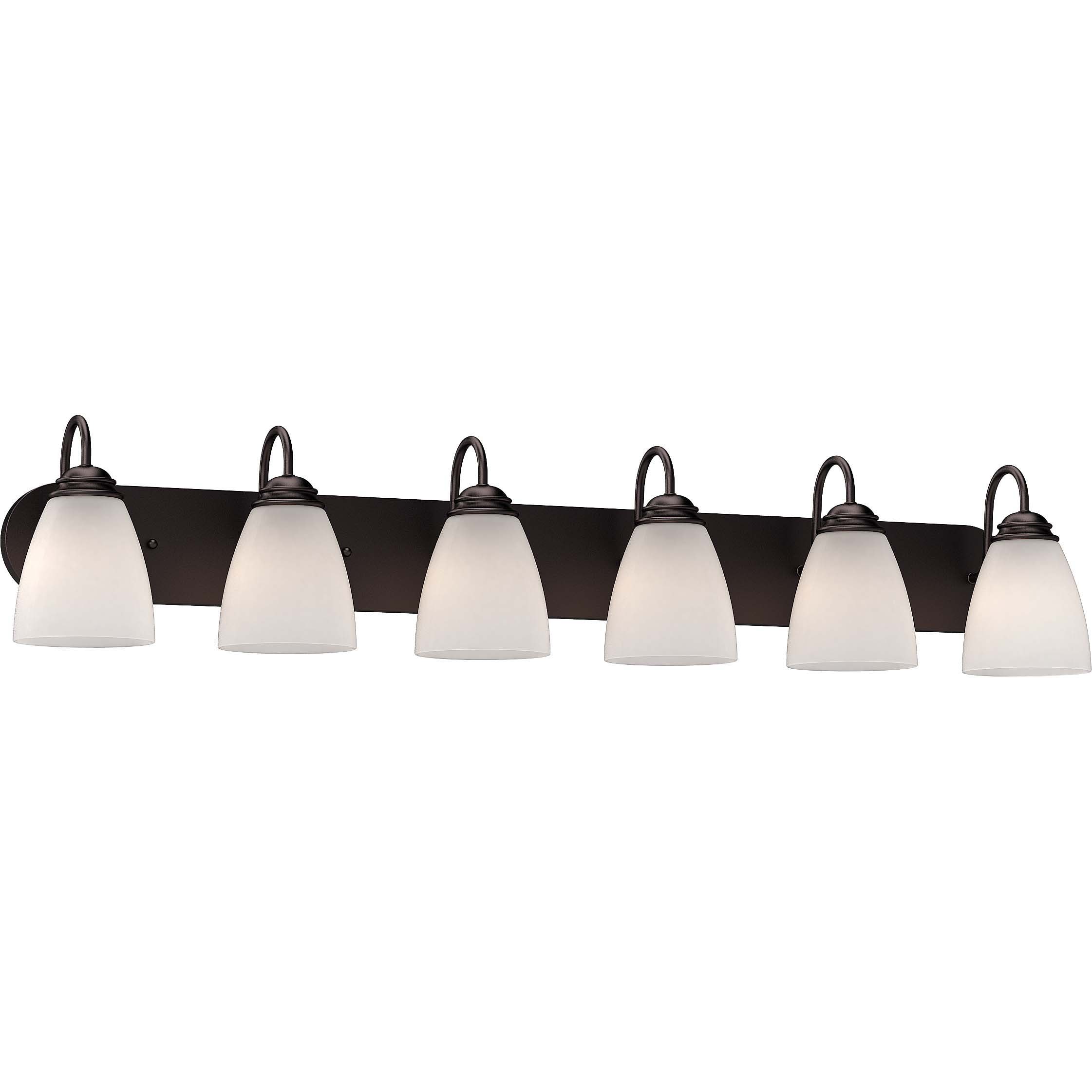 Volume Lighting V1986-79 Mari 48-in 6 -Light Satin Bronze Modern/contemporary Vanity light