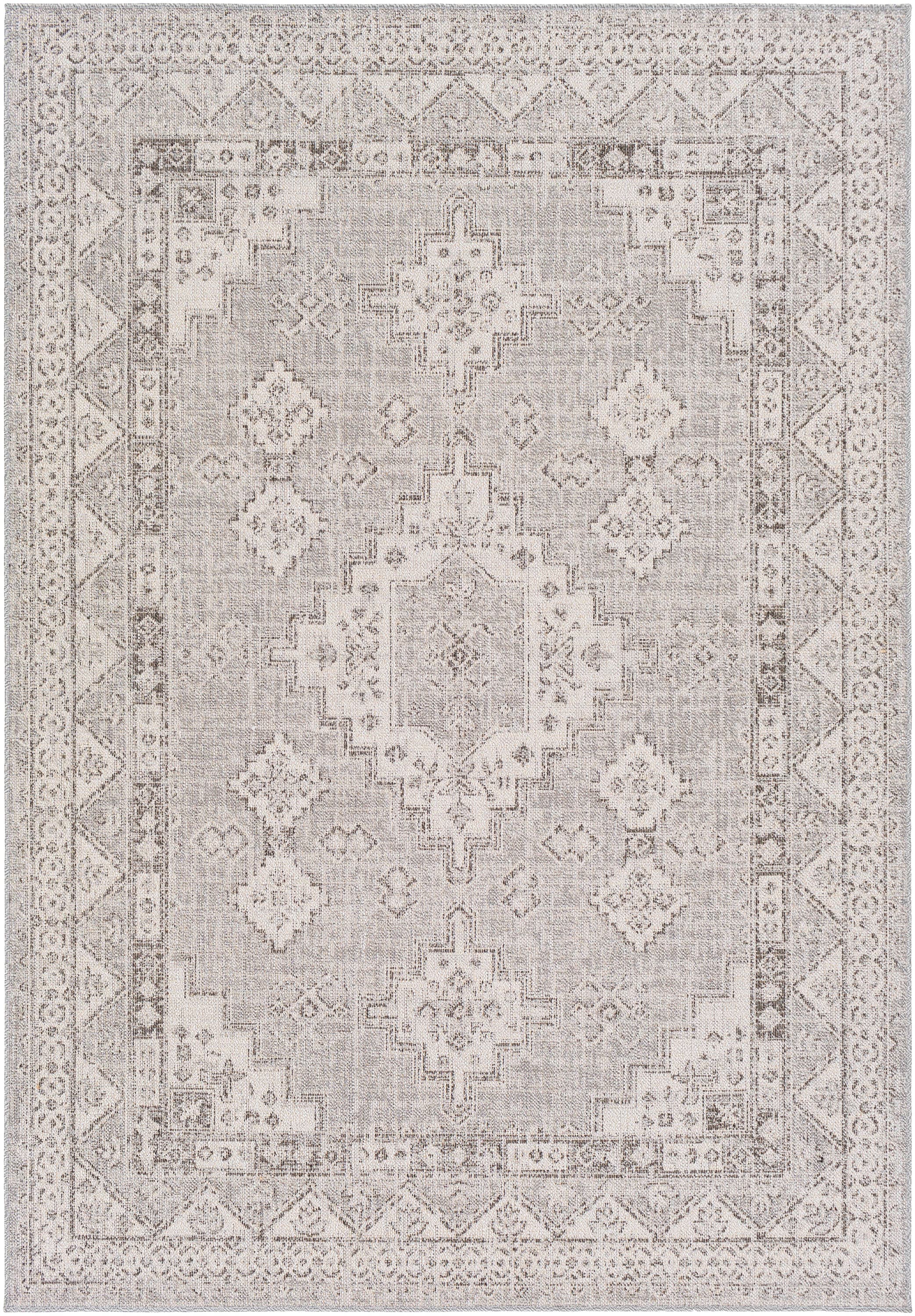Surya VRD2314-5373 Veranda 5 X 7 (ft) Taupe Indoor/Outdoor Medallion Oriental Area Rug