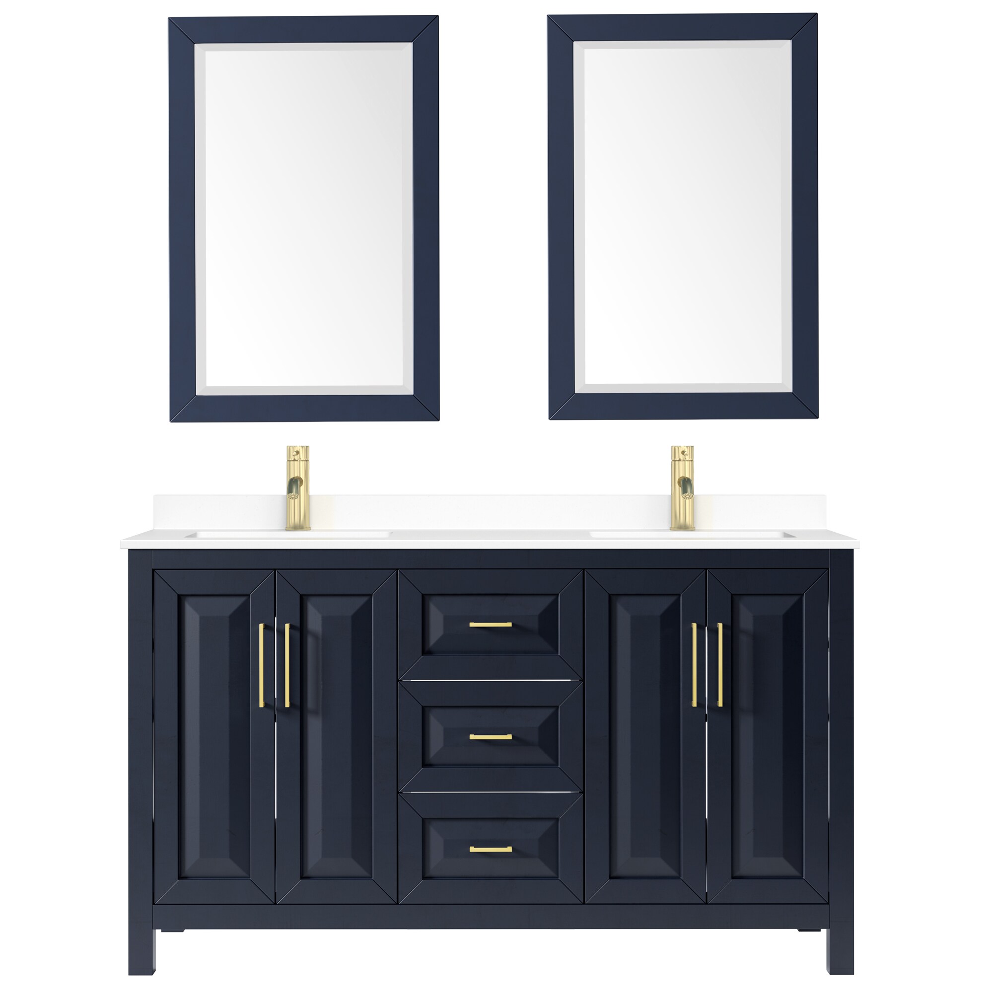Wyndham Collection WCV252560DBLWCUNSM24 Bath-Vanity-Combo - View #3