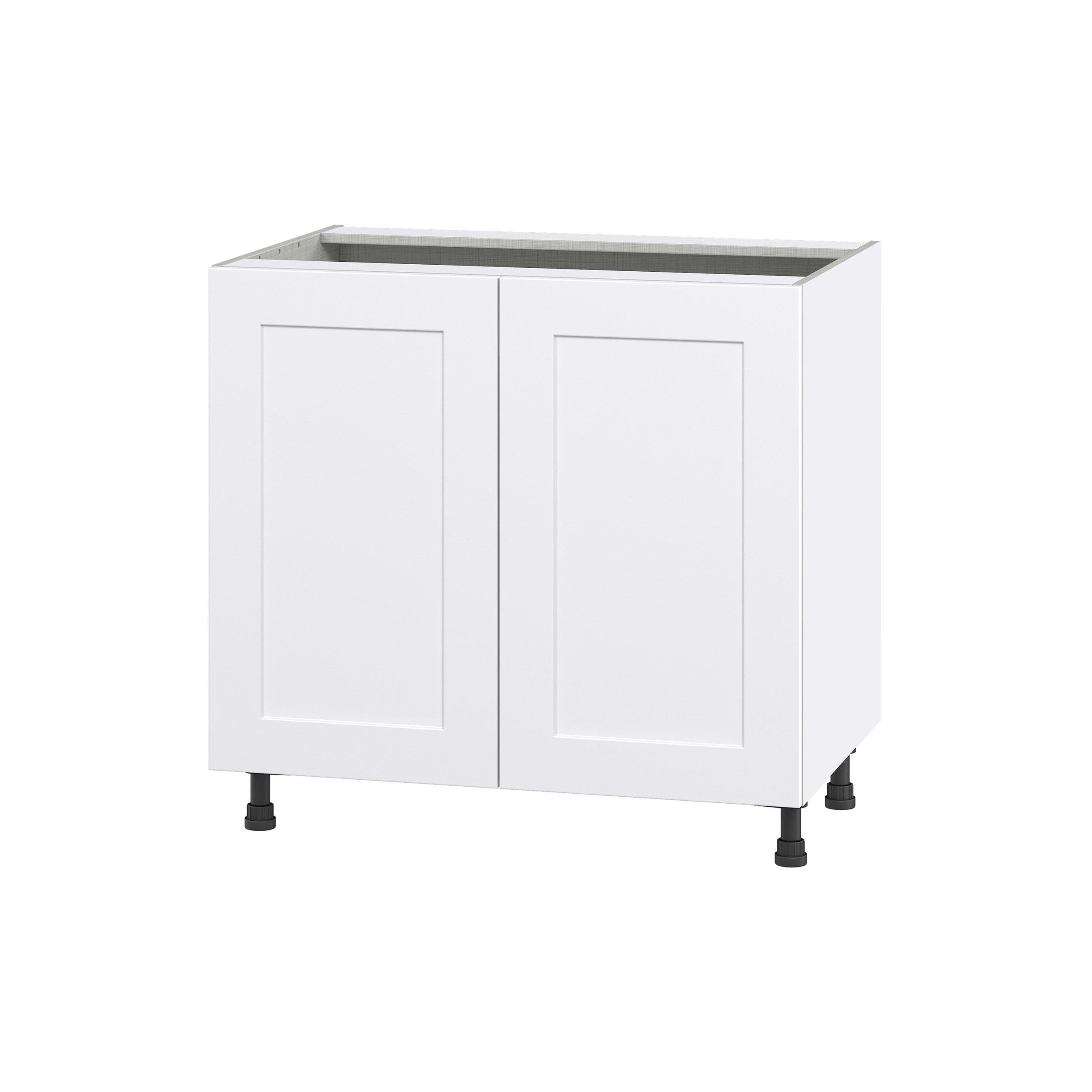Hugo&Borg Jolie 36-in W x 34.5-in H x 24-in D Warm White 3-Drawers Base Fully Assembled Cabinet (Flat Panel Shaker Style)