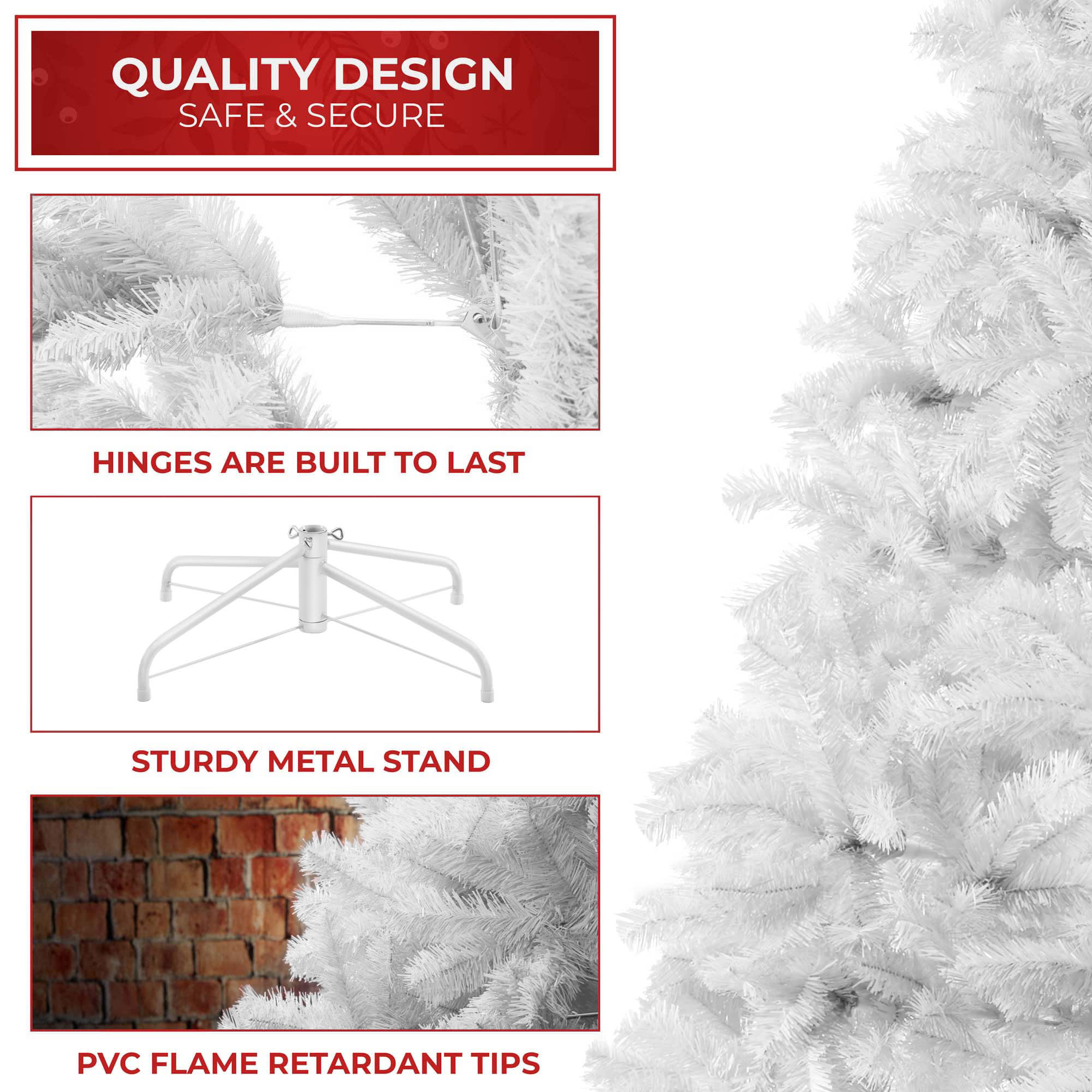 Casafield SZN-TR-434H-WHT Artificial-Christmas-Trees - View #4