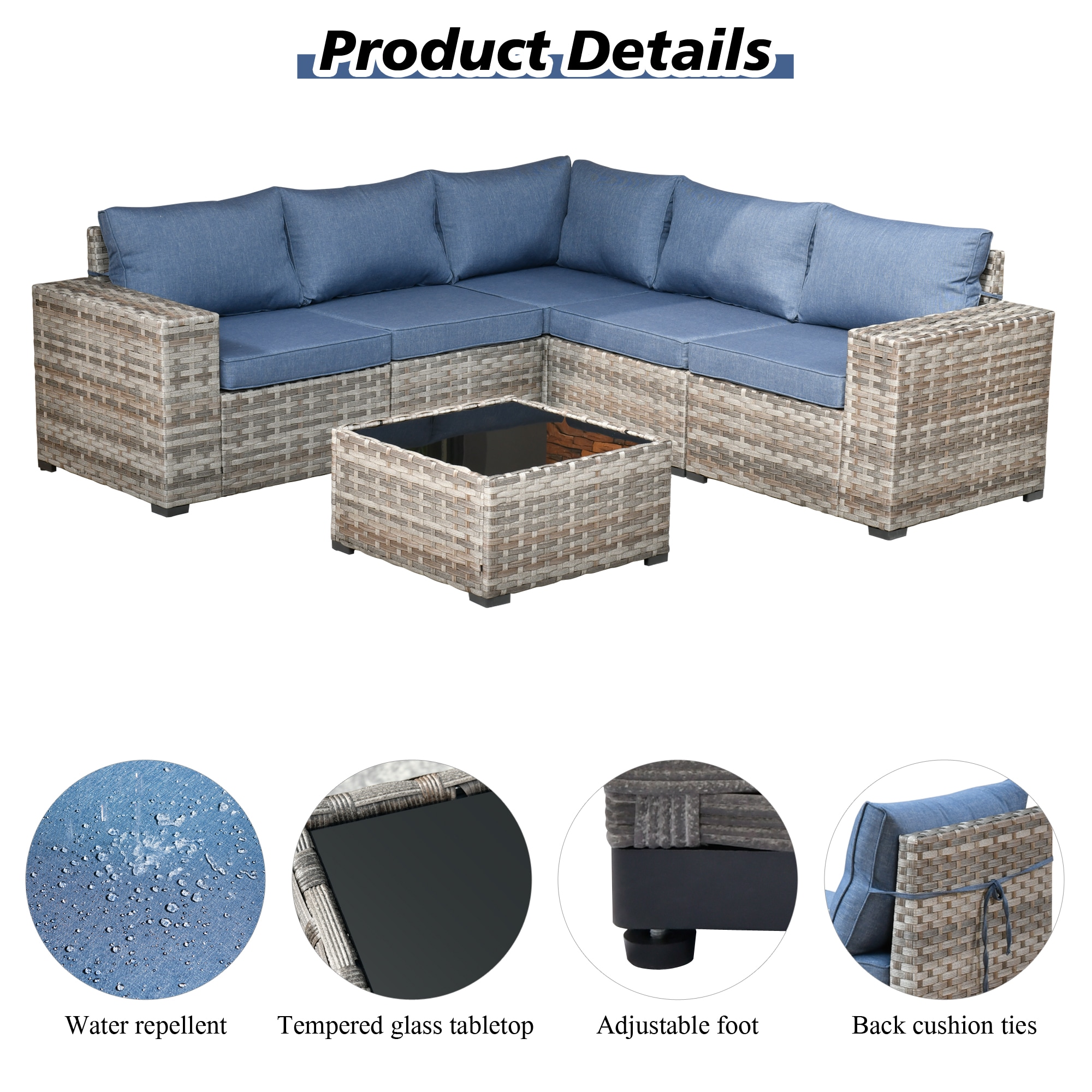 Pouuin SBBR306 Patio-Sofas-Daybeds - View #2