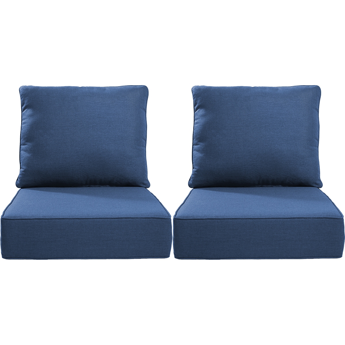 Rilyson FSAAZBDJH006-1 24-in x 24-in 4 -Piece Blue Deep seat patio chair cushion