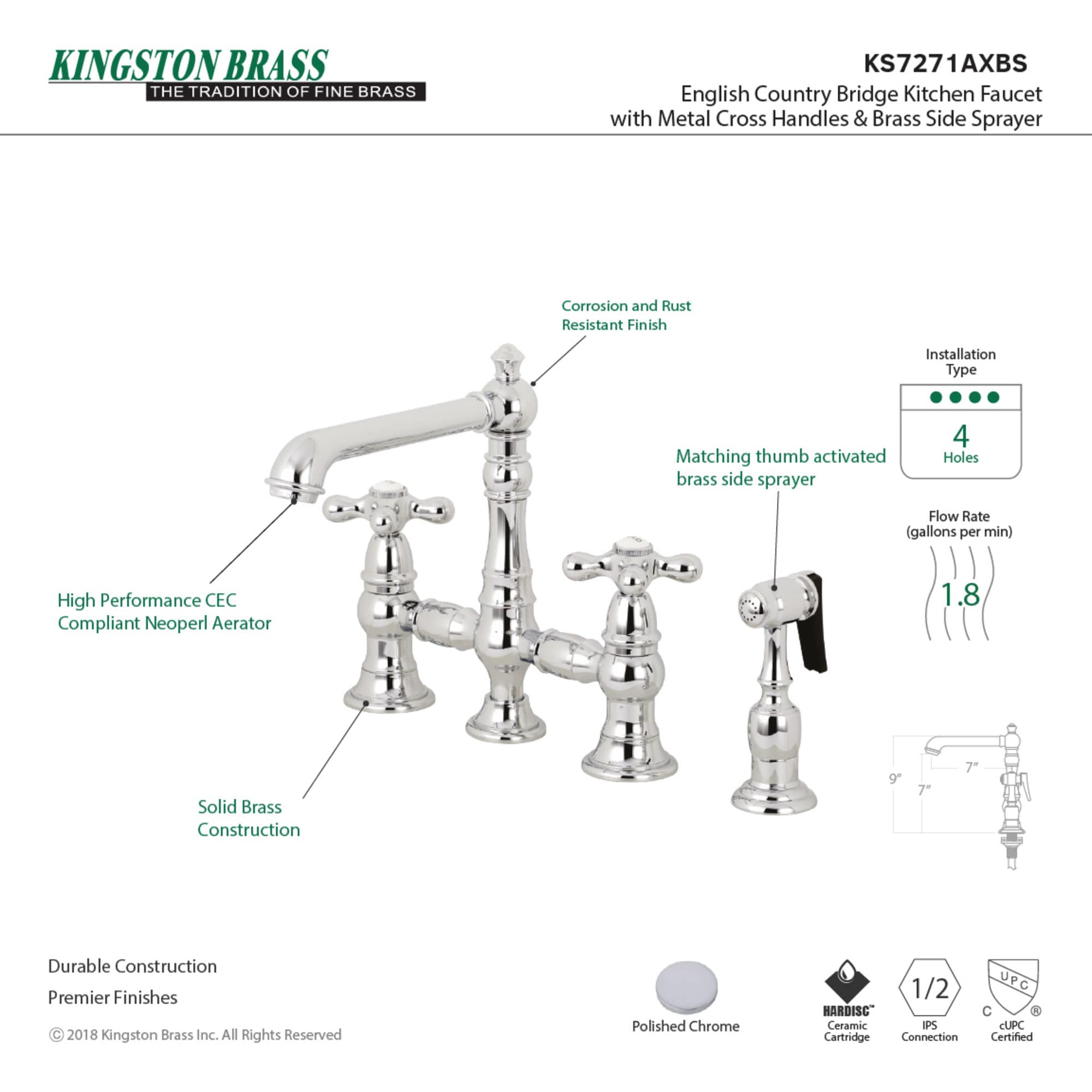 Kingston Brass WLKS7271AXBS Kitchen-Faucets - View #3