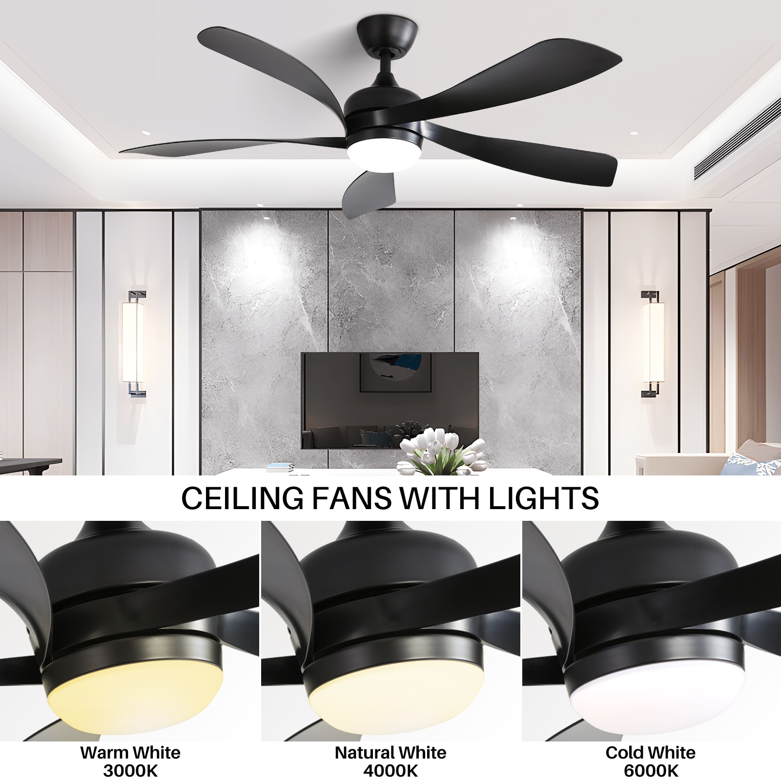Sofucor L-52K096-BK-ABS-BK60 Ceiling-Fans - View #7