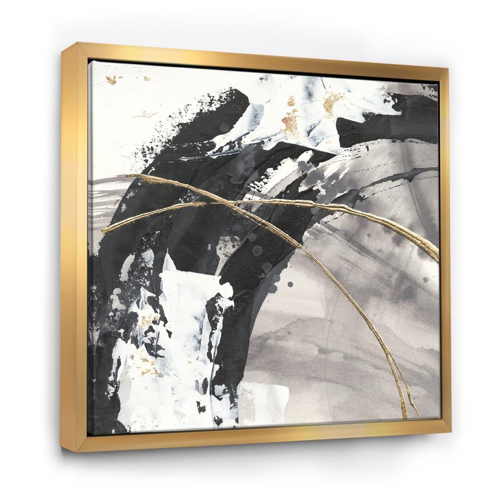 Designart FL30508-30-30-GD Gold Wood Floater Frame 30-in H x 30-in W Modern Print on Canvas