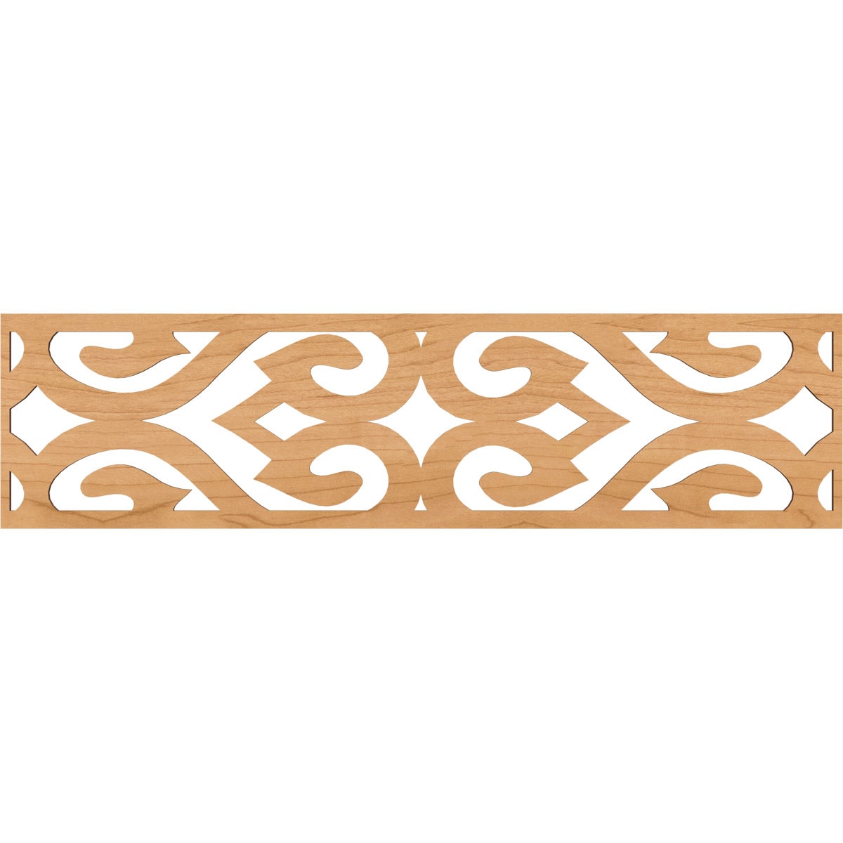 Ekena Millwork MLDA12X47KEEMA Keene Fretwork Flat Trim 13-in x 3.92-ft Maple Brown Unfinished 2156950 Pierced Wall Panel Moulding