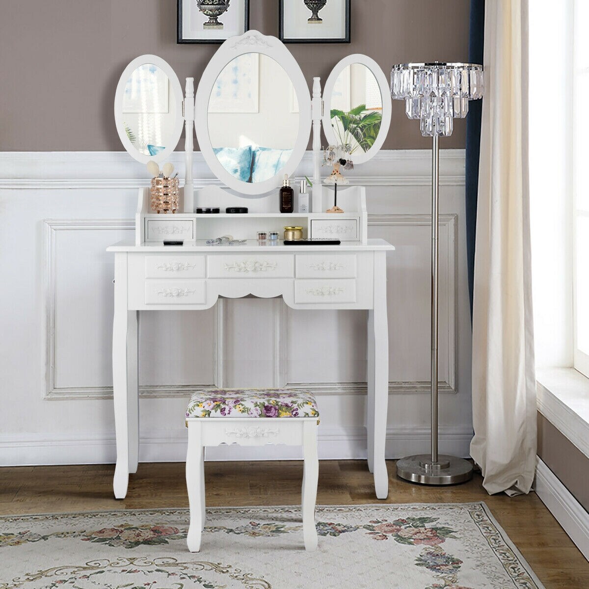 CASAINC WF-HYSN-66131WH Bedroom-Vanities - View #2