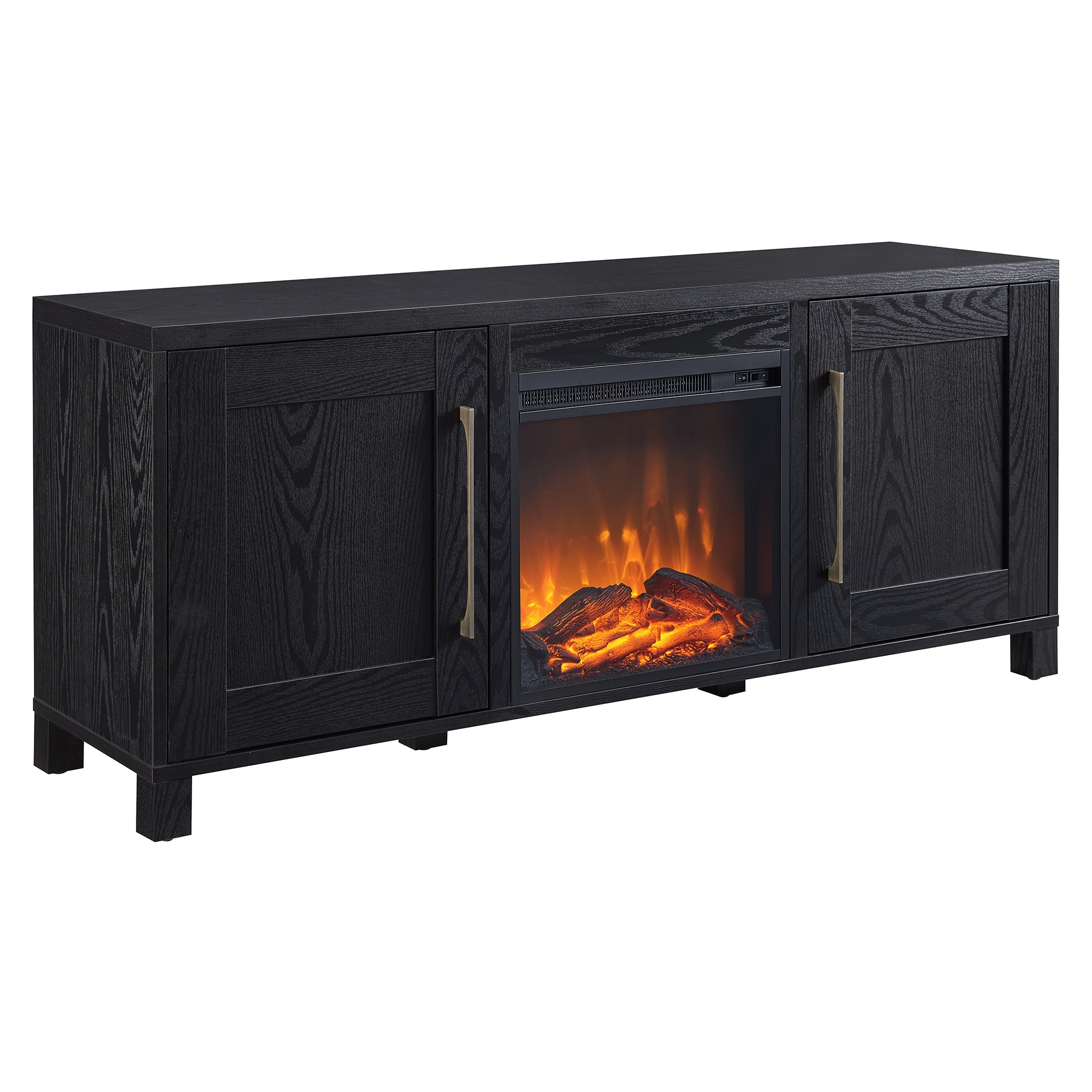Hailey Home TV1430 Chabot Transitional Black Grain TV stand ( Accommodates TVs up to 70-in )