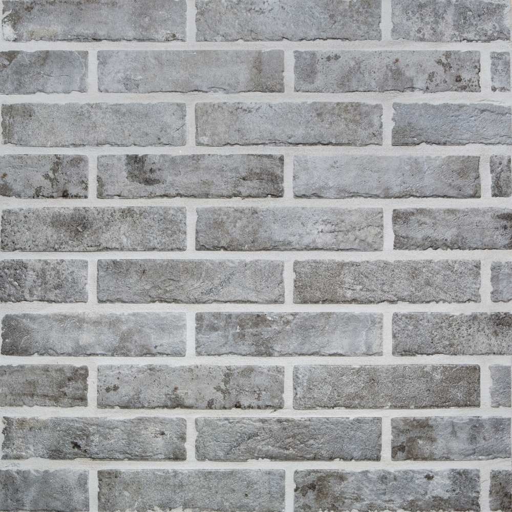 『3年保証』 The Porcelain Matte 10-in x 2-in Grey City Brick Life Tile ラグ・カーペット