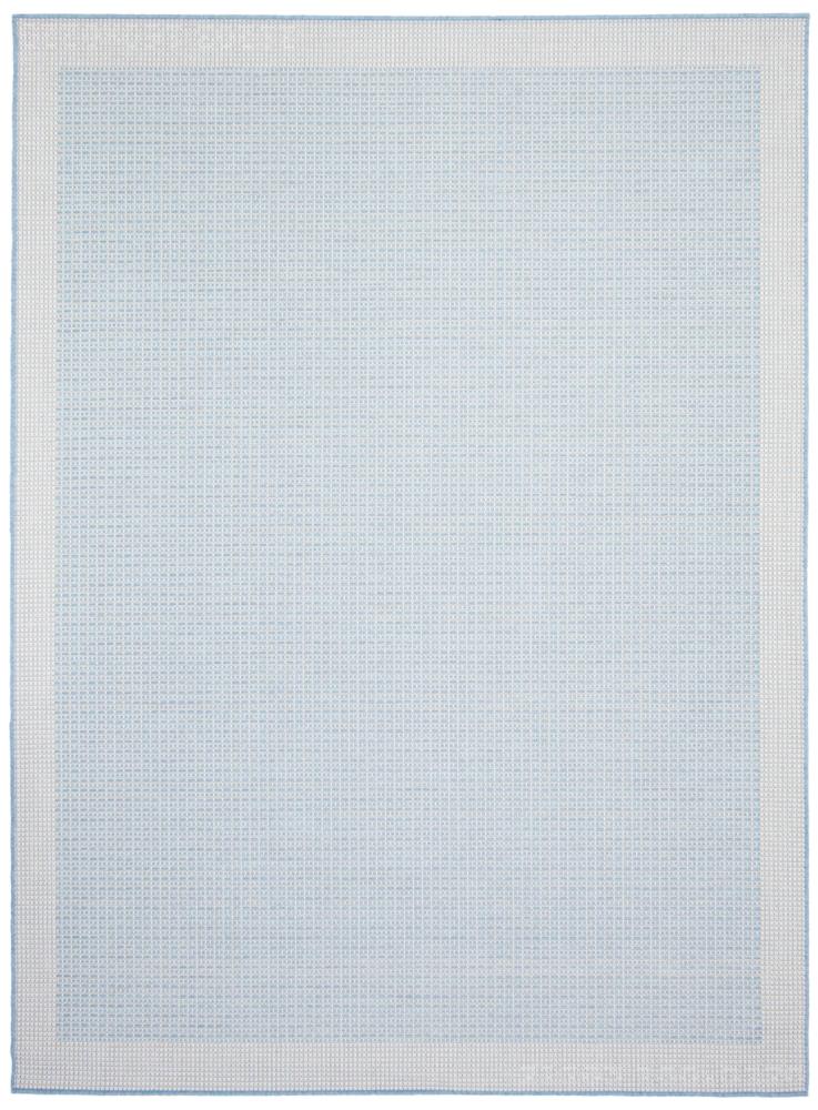 ECARPETGALLERY 351542 Veranda Classic 7 x 9 (ft) Loomed Polypropylene Light Blue Rectangular Indoor/Outdoor Border Area rug