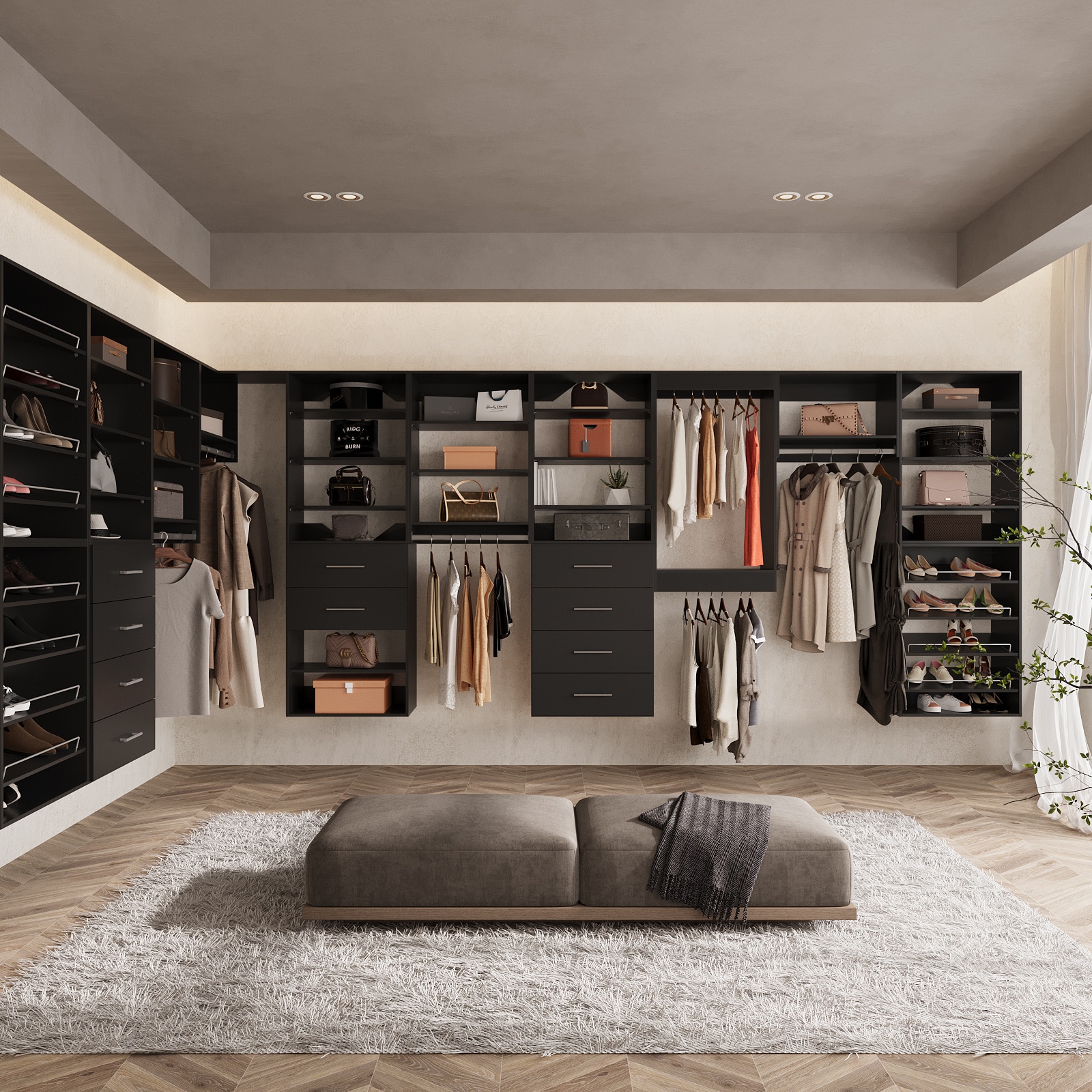 LOVMOR LO-MODEL4-10-ZJL Wood-Closet-Shelves - View #6