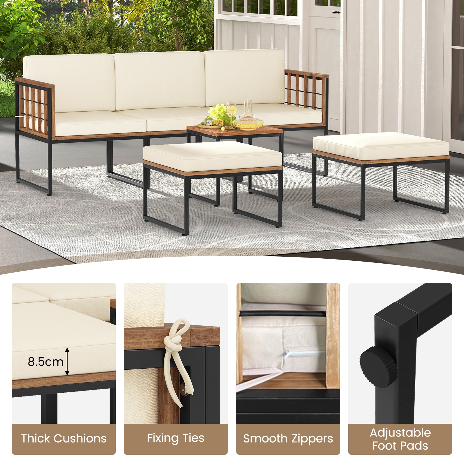 LIVIZA OUJ71666BN-X Patio-Sofas-Daybeds - View #6