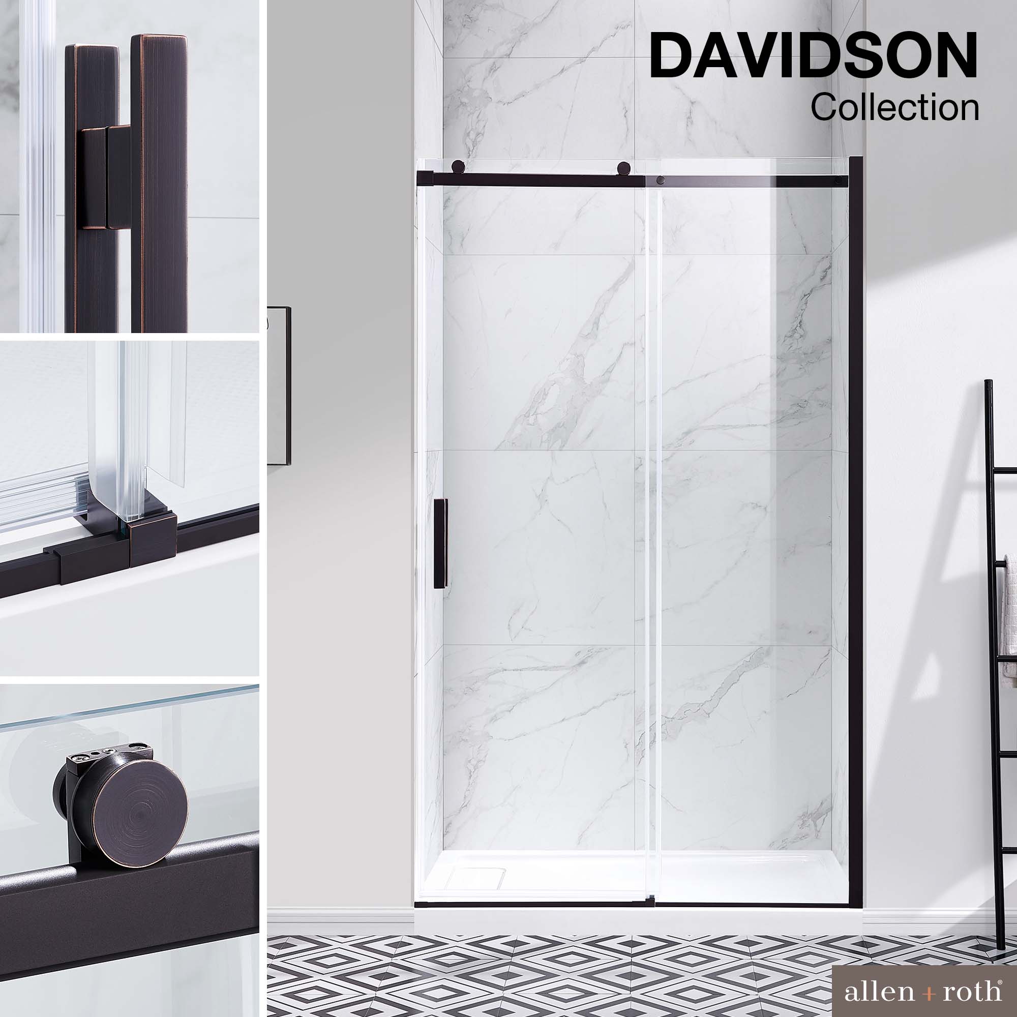 allen + roth Davidson OilRubbed Bronze 443/4in to 48in W x 78.75in