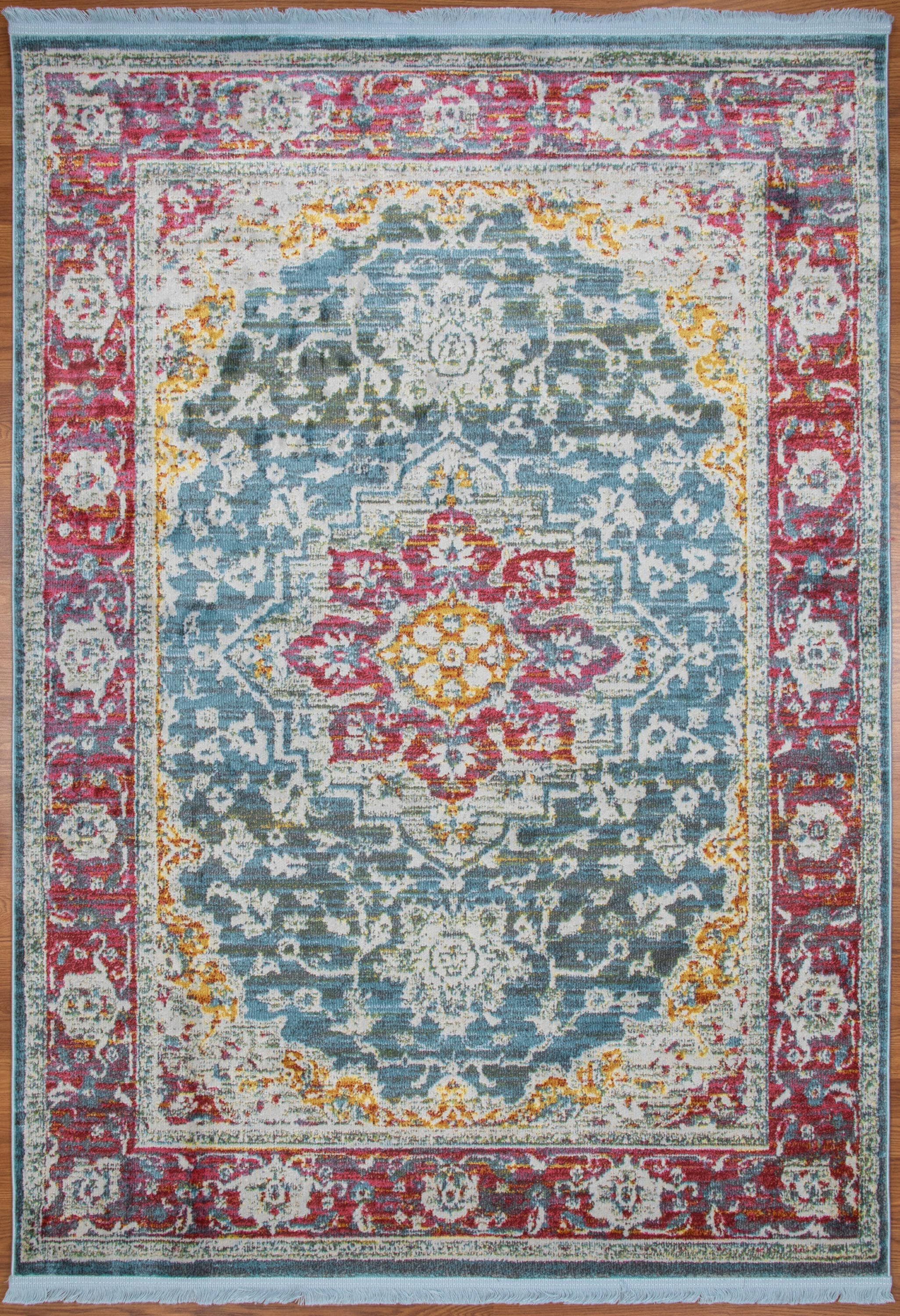 MSRUGS V089A-MLT-CLR-2X3 Vintage 2 X 3 Multiple Colors/Finishes Indoor Floral/Botanical Vintage Area Rug