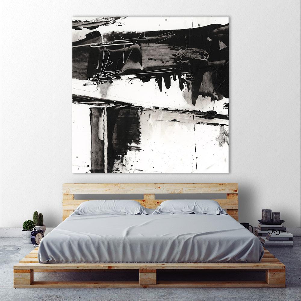 GIANT ART 54-in H x 54-in W Abstract Print on Canvas in the Wall Art ...