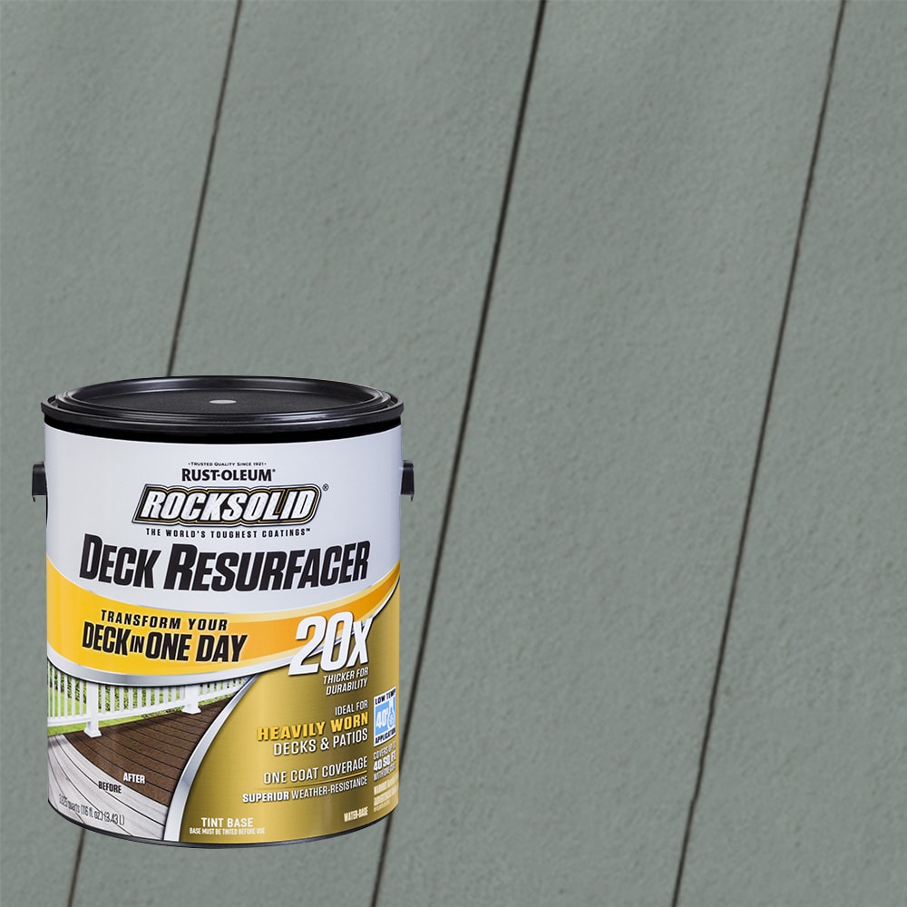 Rust-Oleum 319382T RockSolid 20X Deck Resurfacer Pre-Tinted Granite Solid Exterior Wood Stain and Sealer in One ( 1-gallon )