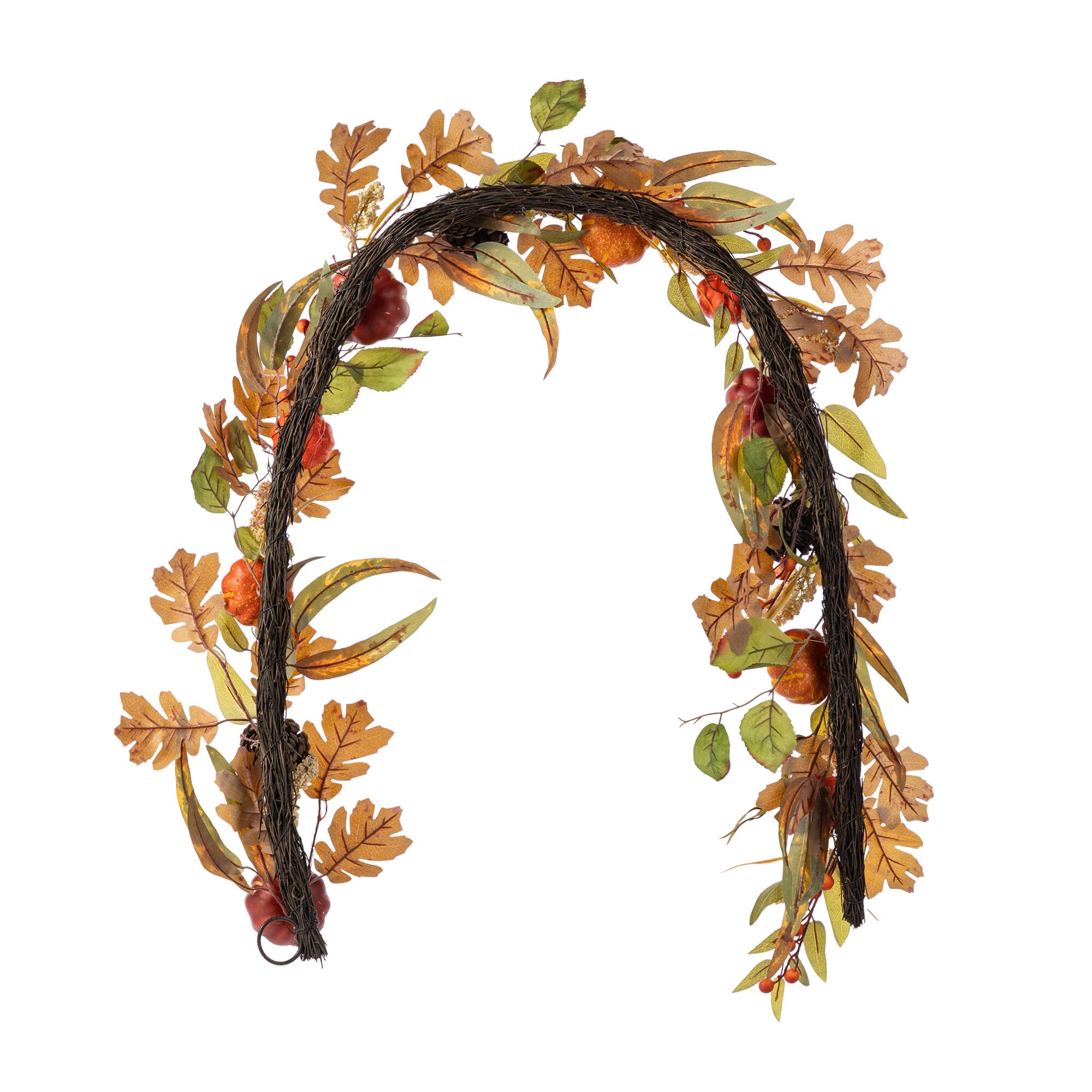 Glitzhome 2019500035 Artificial-Thanksgiving-Wreaths - View #2