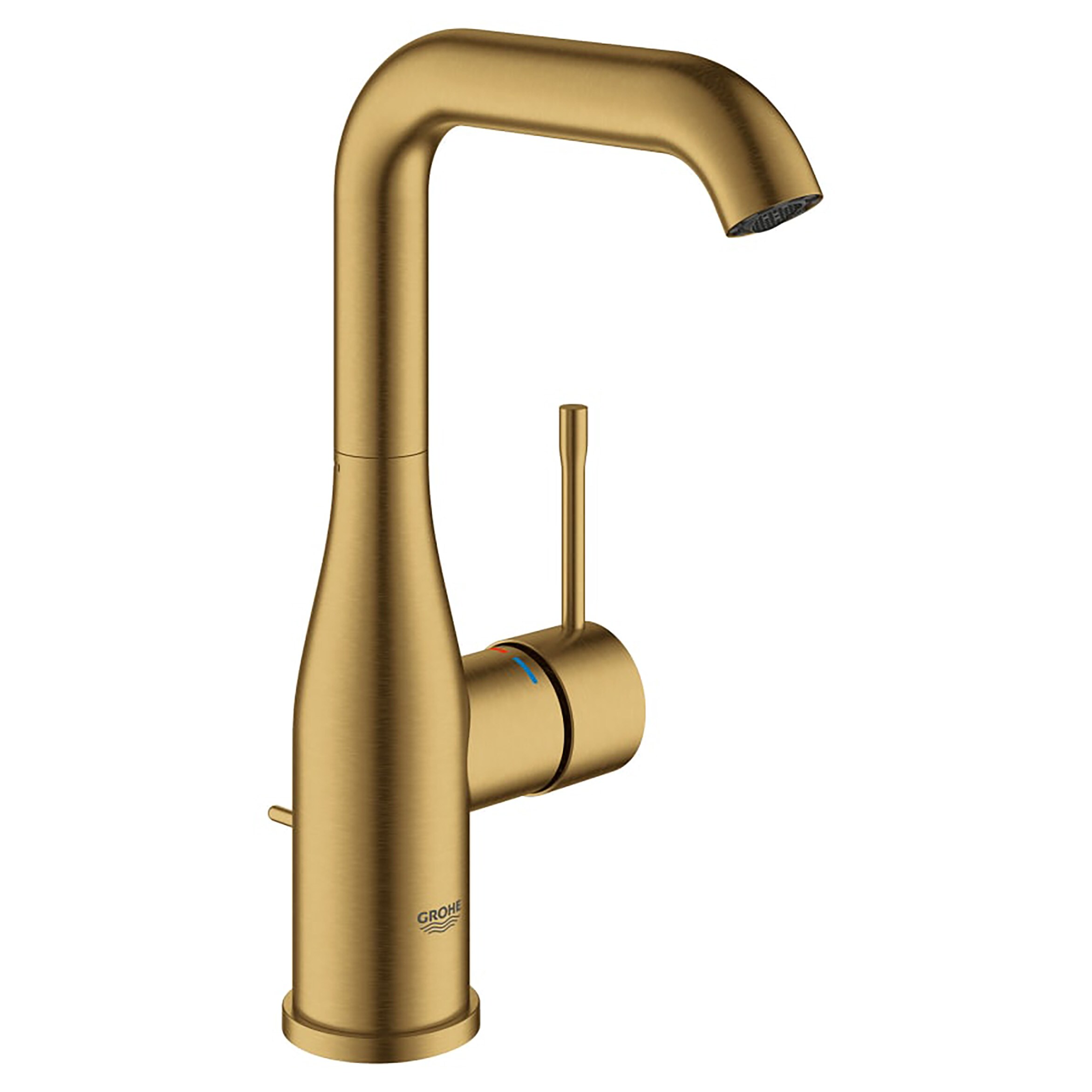 GROHE 23486GNA Essence Brushed Cool Sunrise Single Hole 1-Handle WaterSense Bathroom Sink Faucet with Drain