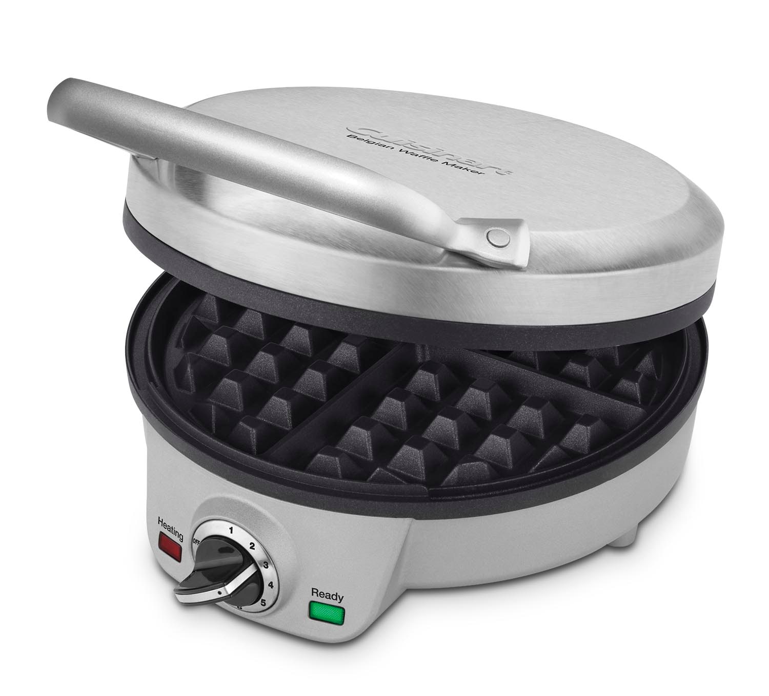 Chefman Stainless Steel Mini Waffle Maker, Knob Control, cETLus Safety  Listed, 1400W, Round Shape, Non-Stick, Mess-Free, Locking Lid