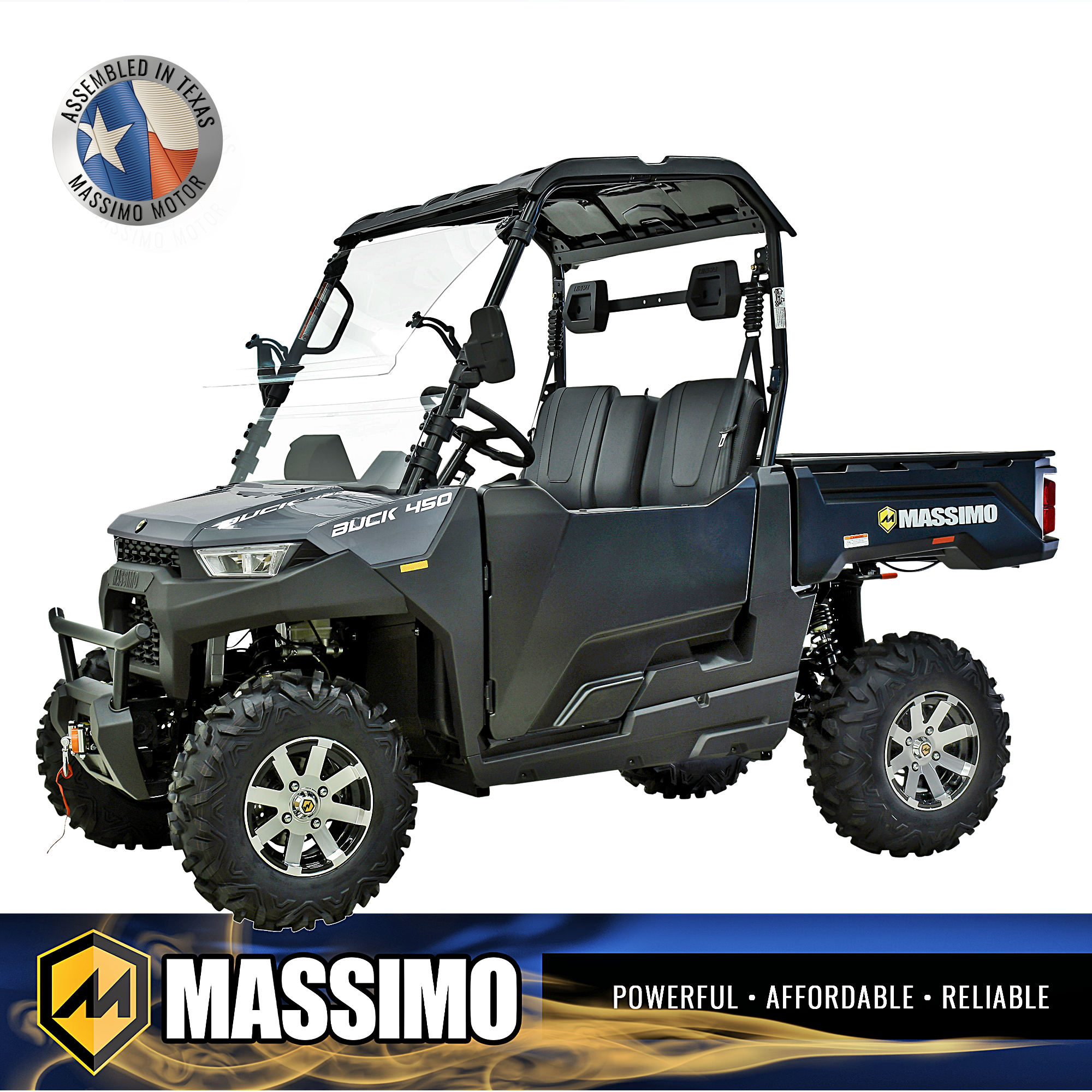 Massimo U13S450721 Buck 450 4Wd 352Cc Gas Utv with Dump Bed