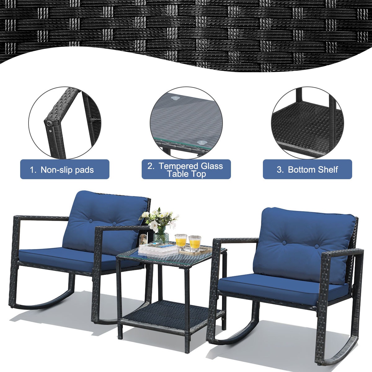 WELLFOR OUG62861NY Patio-Conversation-Sets - View #3
