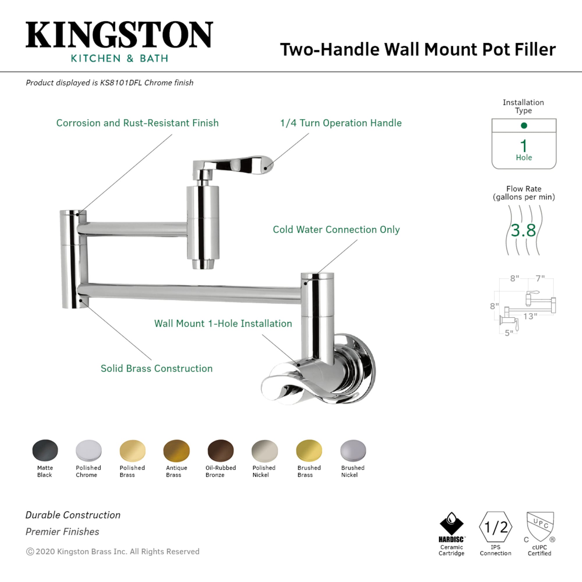 Kingston Brass WLKS8108DFL Kitchen-Faucets - View #3