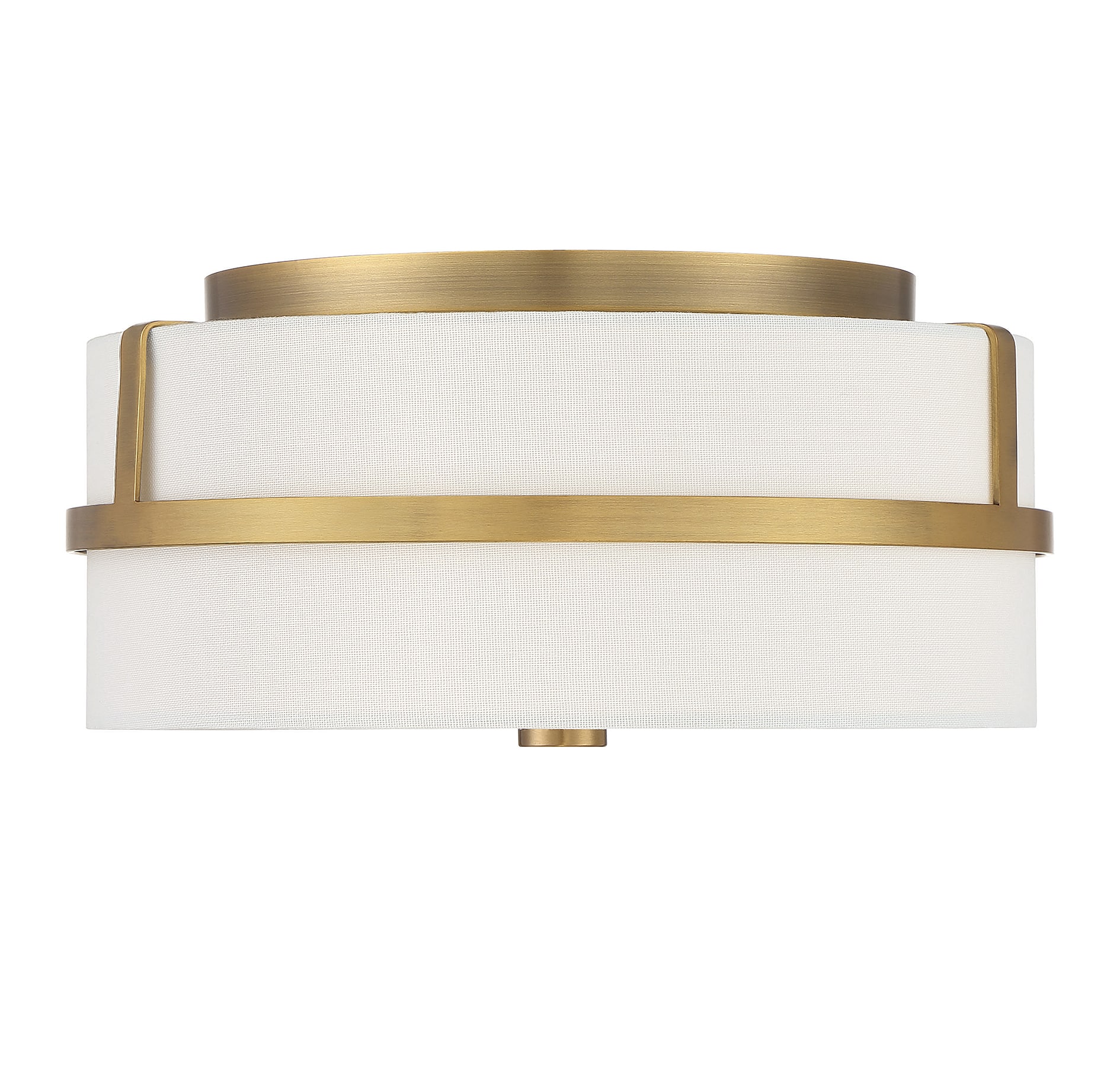 Meridian Lite Trends M60065NB Meridian 2 -Light 13-in Brushed Brass Flush Mount Light