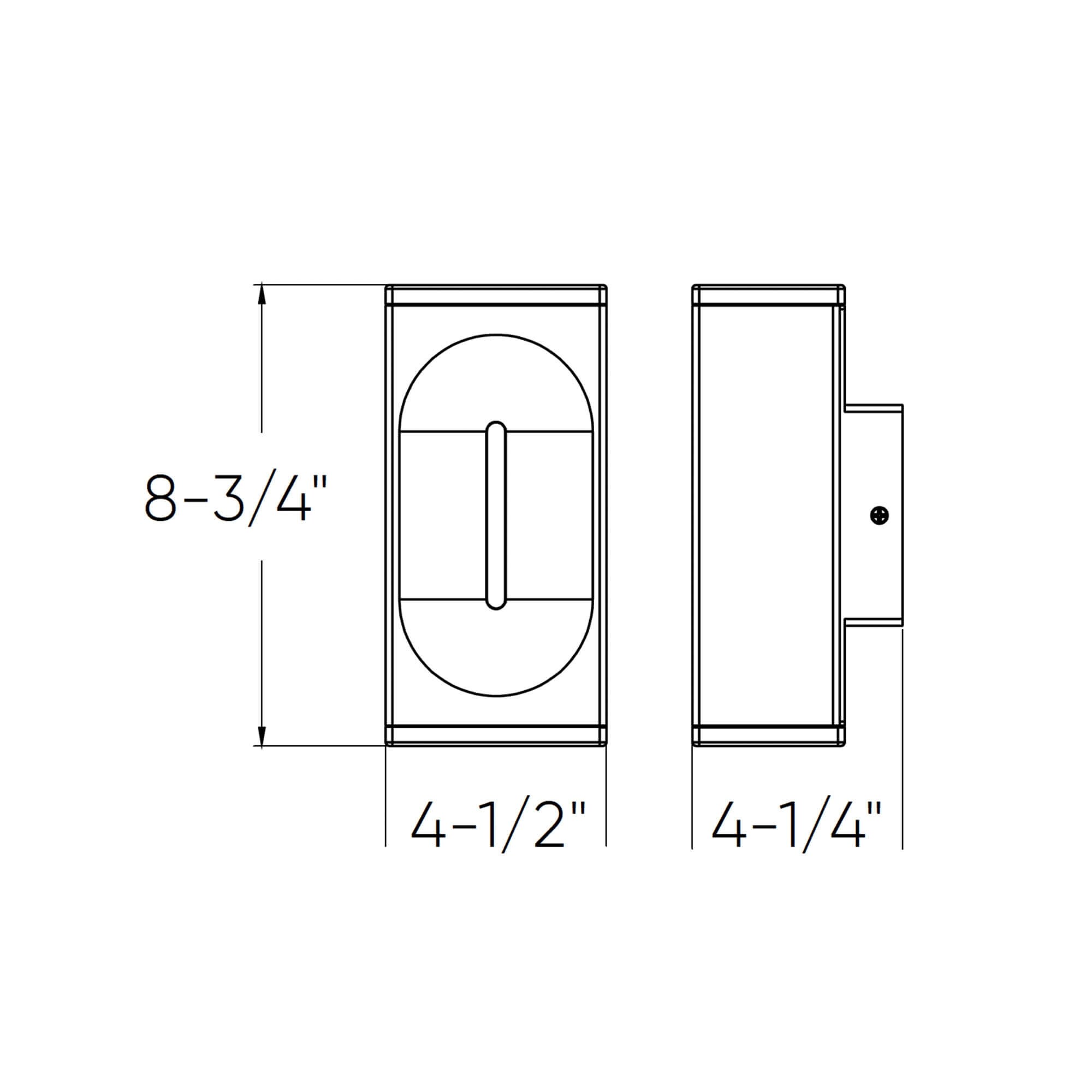 DALS Lighting Profile 8.75-in H Matte Black Integrated LED Outdoor Wall ...