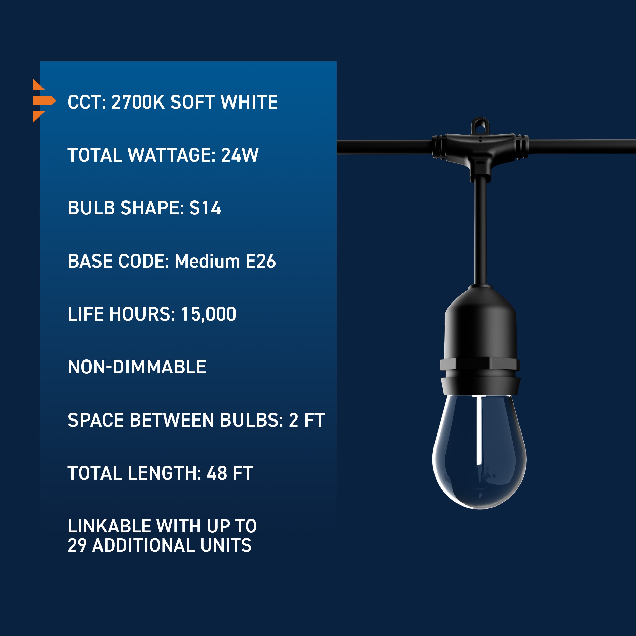 Cree Lighting CLSL48-24/WFIL Patio-String-Lights - View #4
