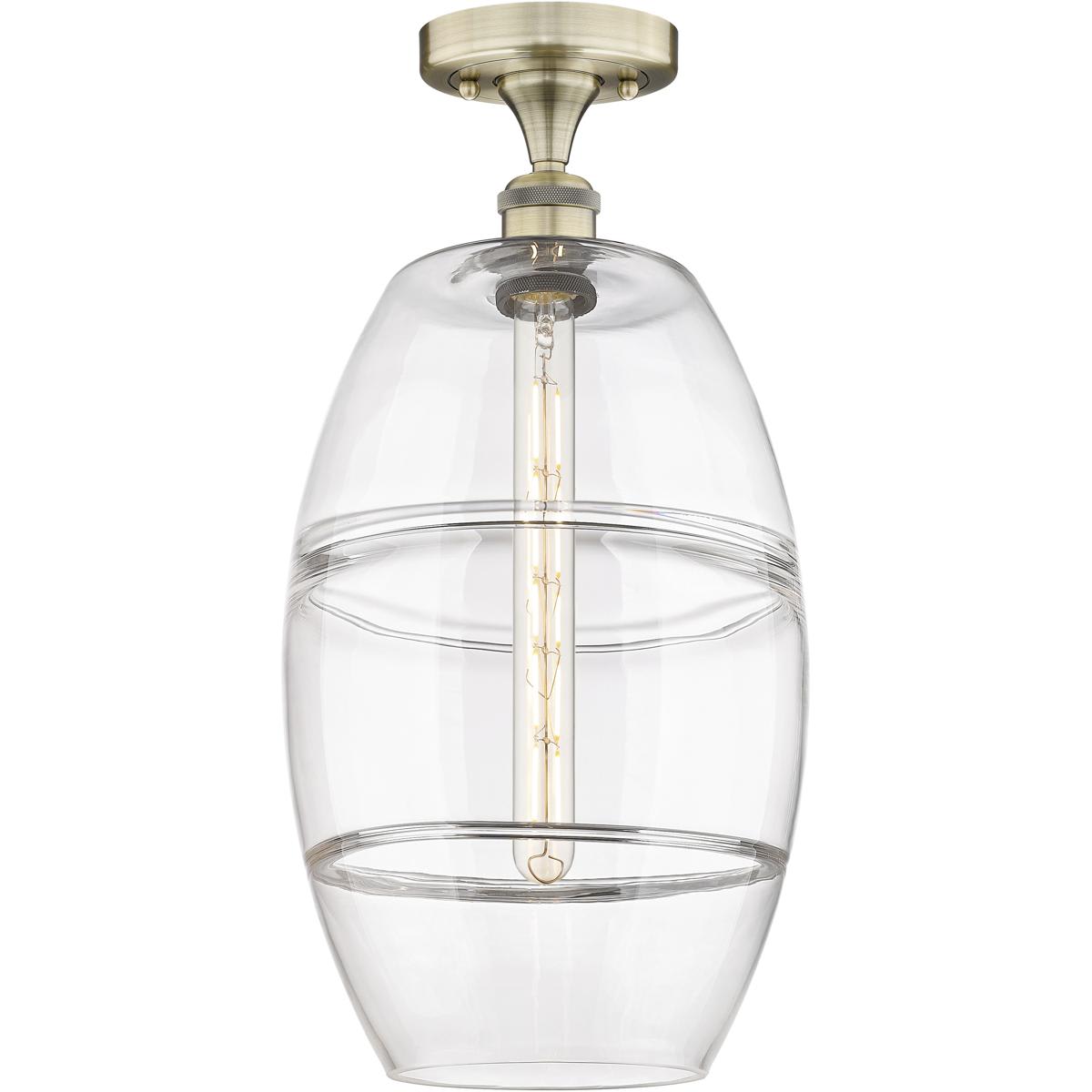 Innovations Lighting 2675017 616-1F-AB-G557-10CL Edison Vaz Semi-Flush Mount