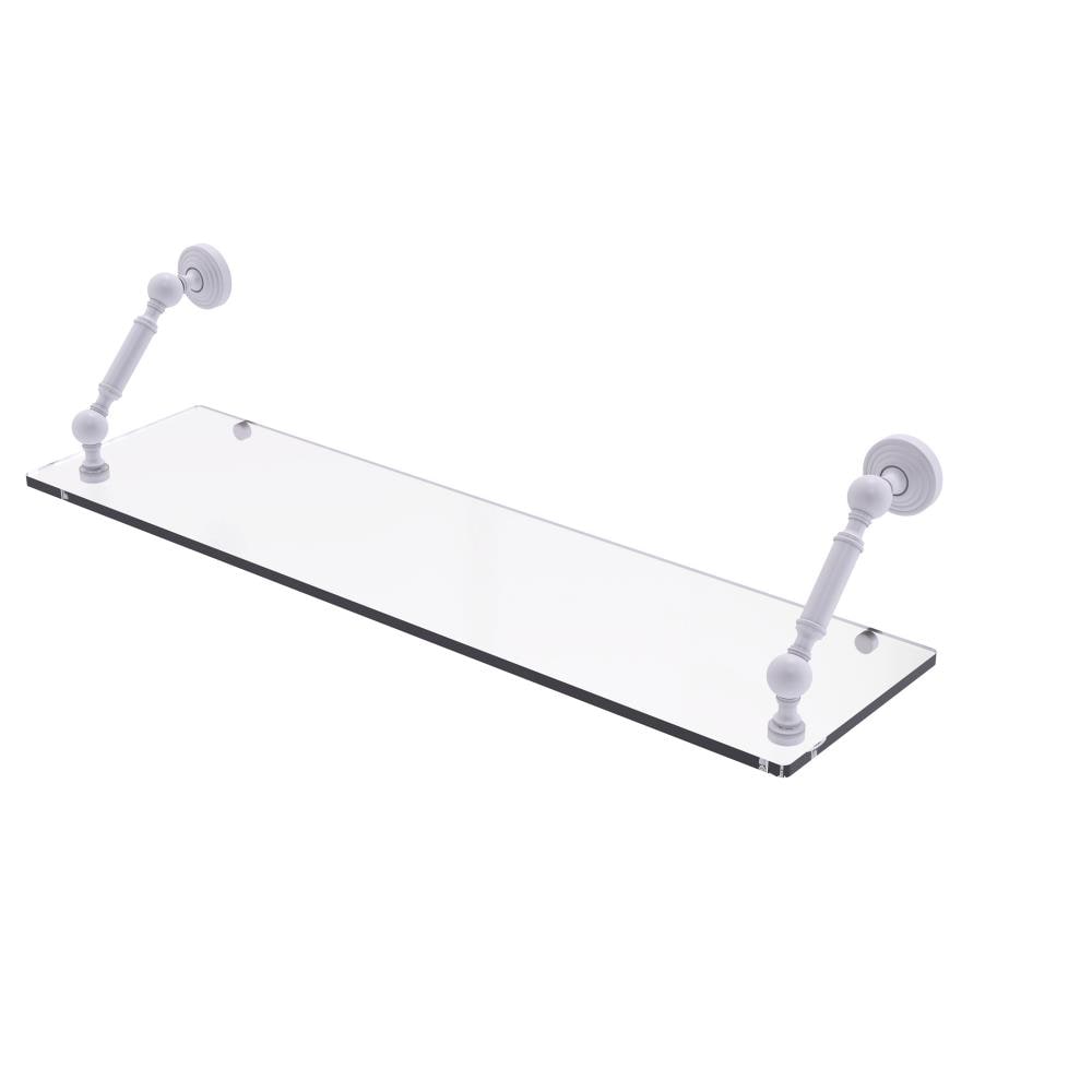 Allied Brass WP-1-30-WHM Waverly Place Matte White 1-Tier Wall Mount Bathroom Shelf (30-in X 7.3-in X 8-in)