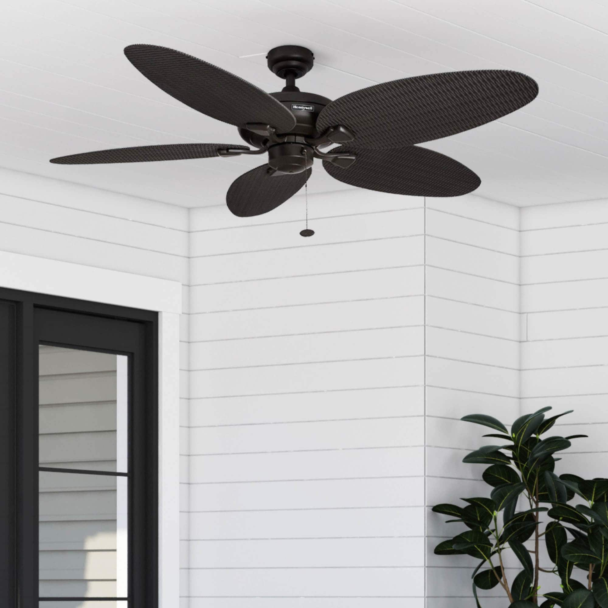 Honeywell Duval 52-in Bronze Indoor/Outdoor Ceiling Fan Light Kit ...