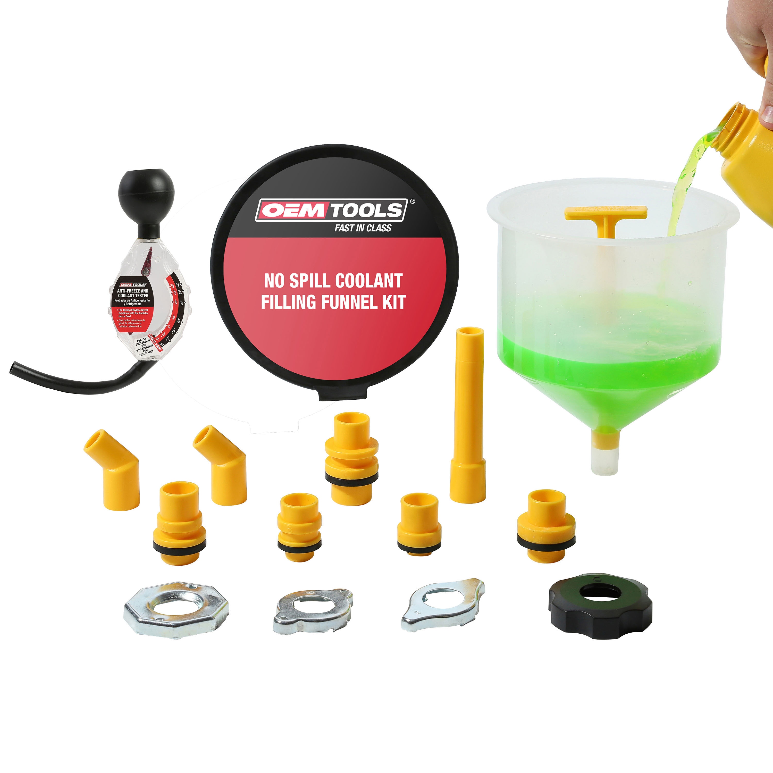 OEM OEMTOOLS 87045 No Spill Coolant Filling Funnel Kit with Coolant Tester  in the Automotive Hand Tools department at