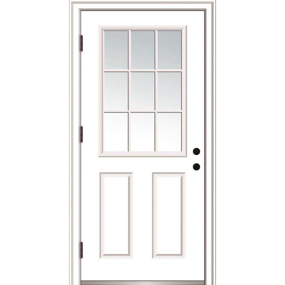 2 X36 X80 Puerta de Entrada Delantera Exterior Mano Izquierda In-Swing  Prehung Puerta Doble Madera-Vidrio