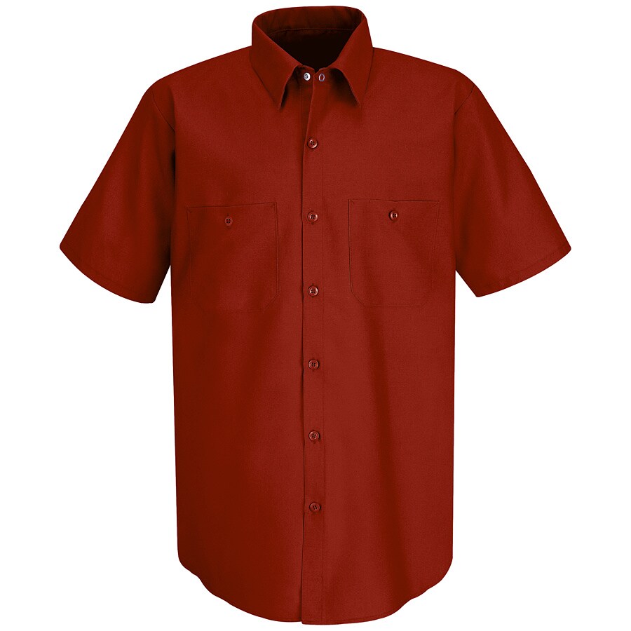 Red Kap SP24RD SS M Men's Medium Poplin Short sleeve Uniform Work Shirt