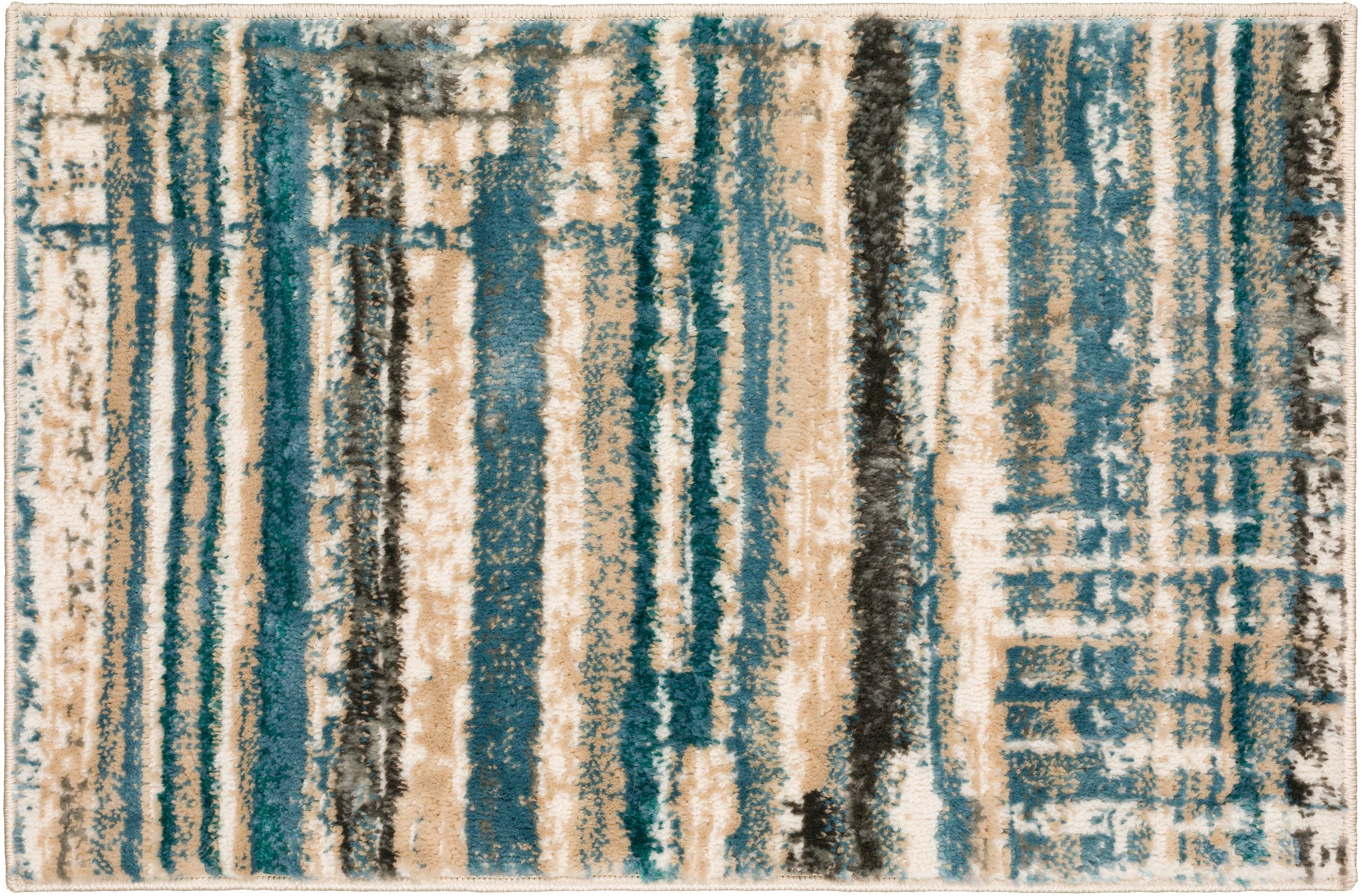 Addison Rugs AGR32RI20X30 Grayson 2 x 3 (ft) Polyester River Rectangular Indoor Stripe Mid-Century Modern Throw rug