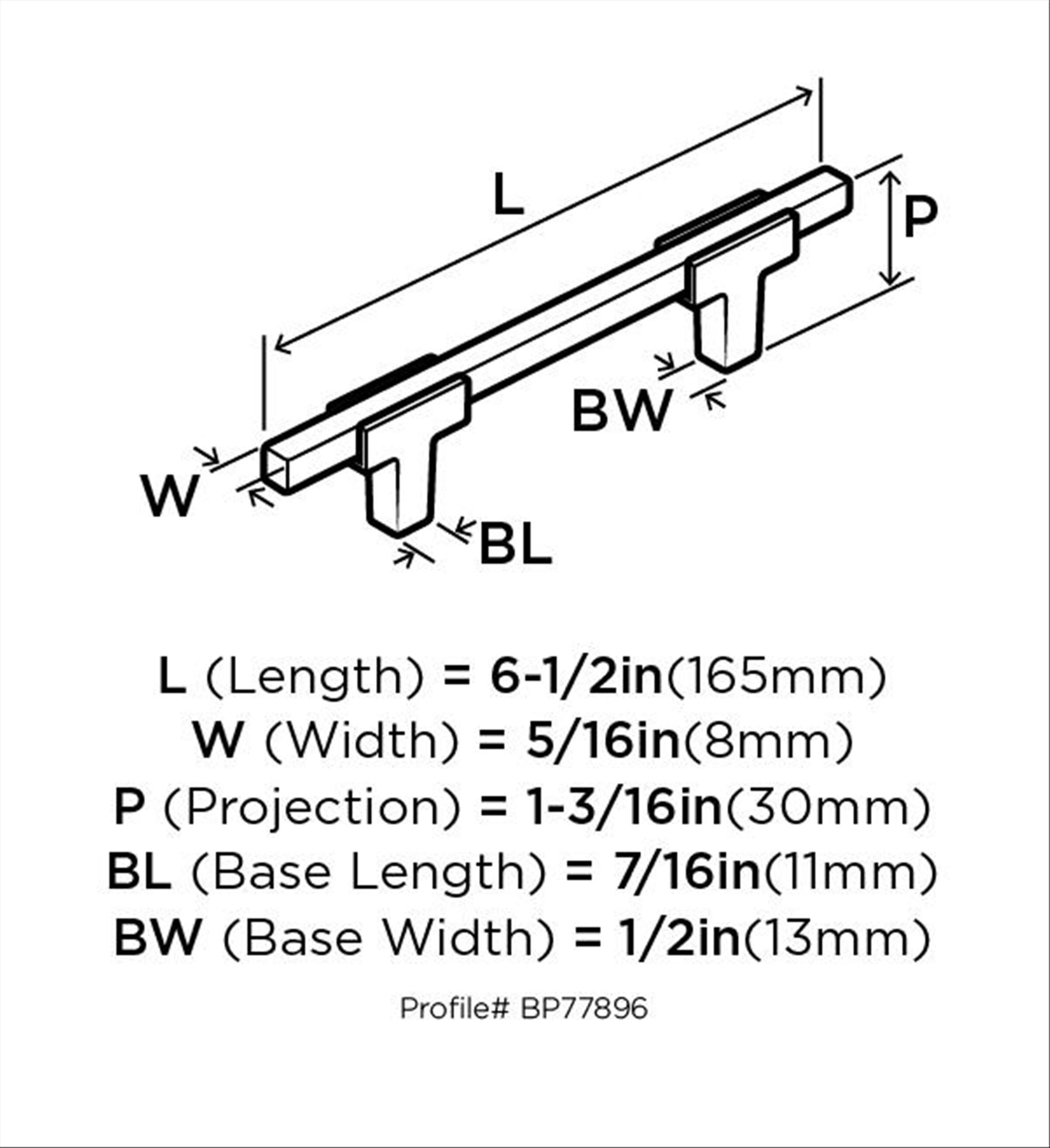 Amerock BP7789626BMB Cabinet-Pulls - View #7