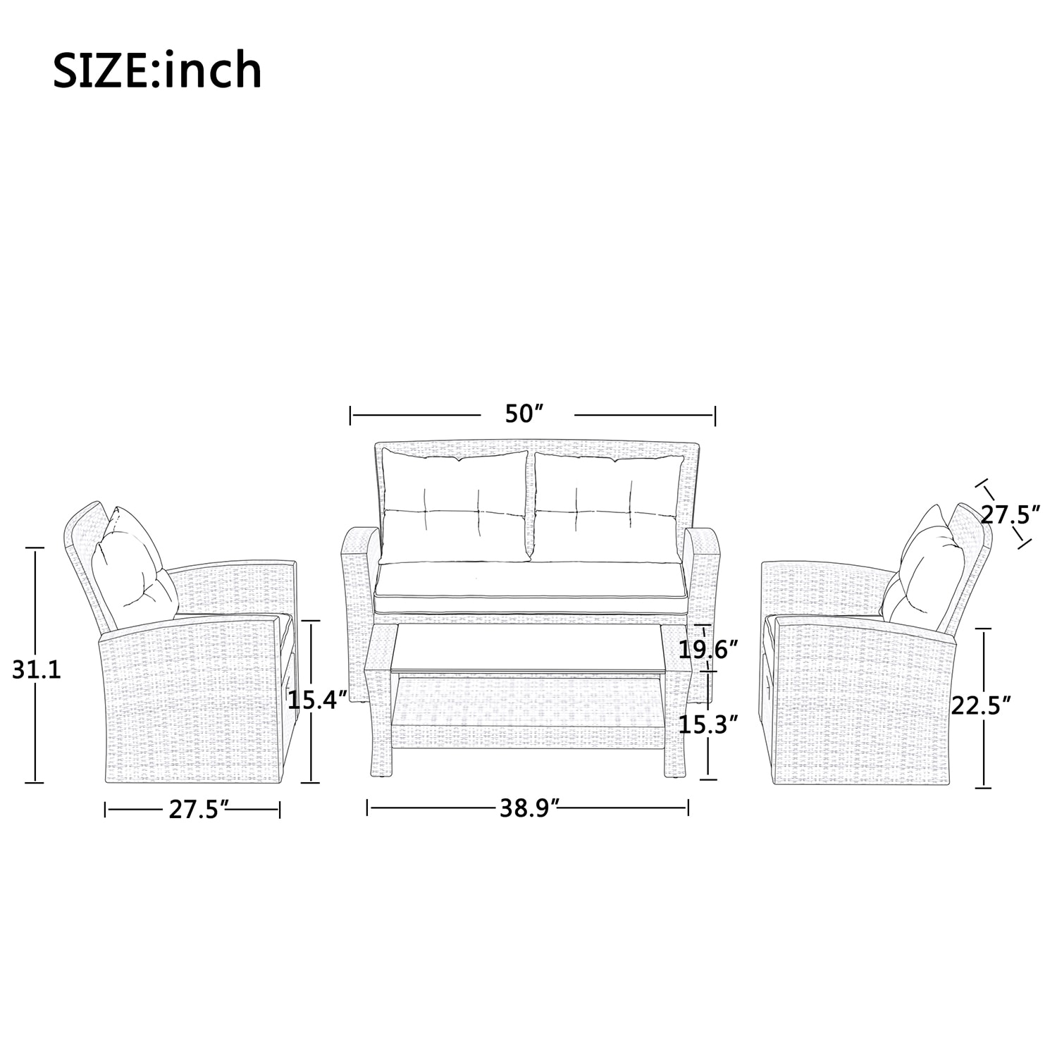 Bybafun YA0200271 Patio-Conversation-Sets - View #7