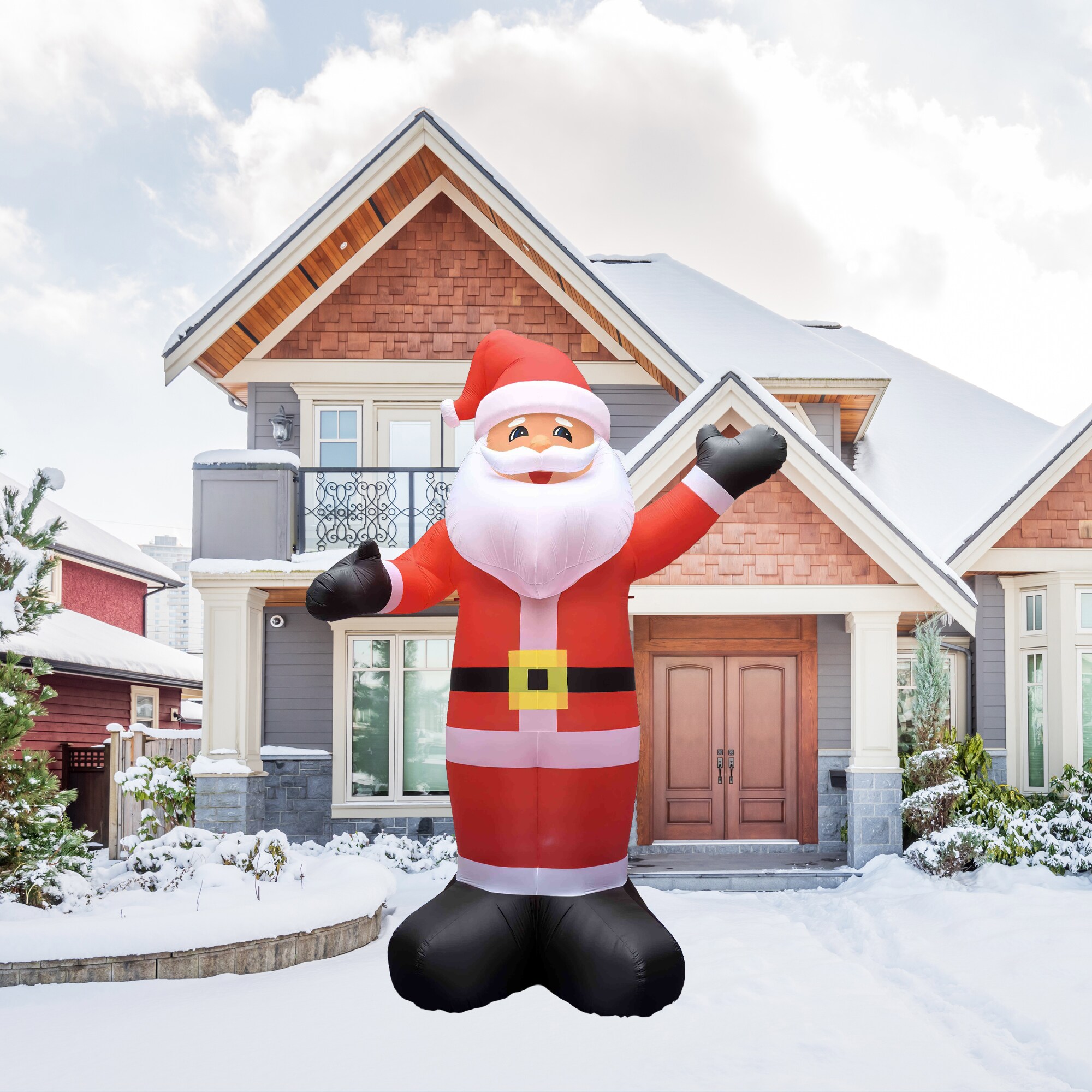 Northlight 35768203 240-in Freestanding Santa Inflatable with Clear Incandescent Lights