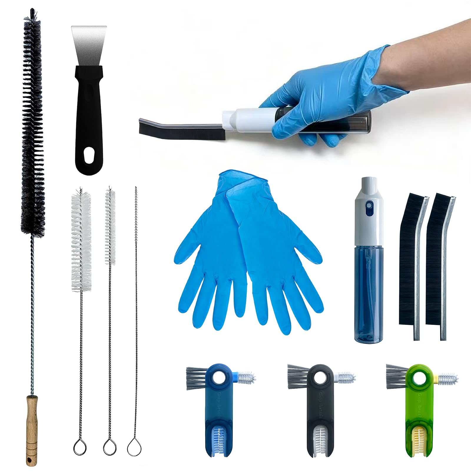 JVFCXXV  12 Piece Home Cleaning Brush Set for Kitchen Bathroom Crevice Straw Dryer Vent and Cup Lid Cleaning Tools durable home and garden