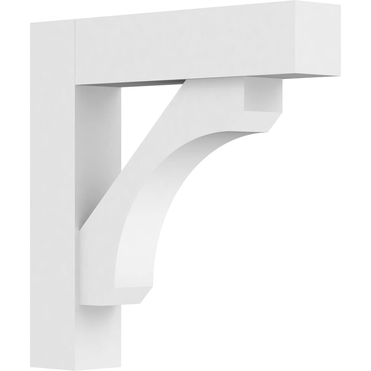 Ekena Millwork BKTP03X16X16LEC05 Standard Legacy 3-in x 16-in x 16-in White PVC Standard bracket