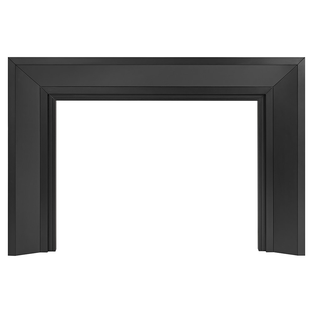 Modern Ember EVERLY-5642-BLK 80-in W x 54-in H x 8-in D Everly BlondeBlack Oak Modern Fireplace Mantel