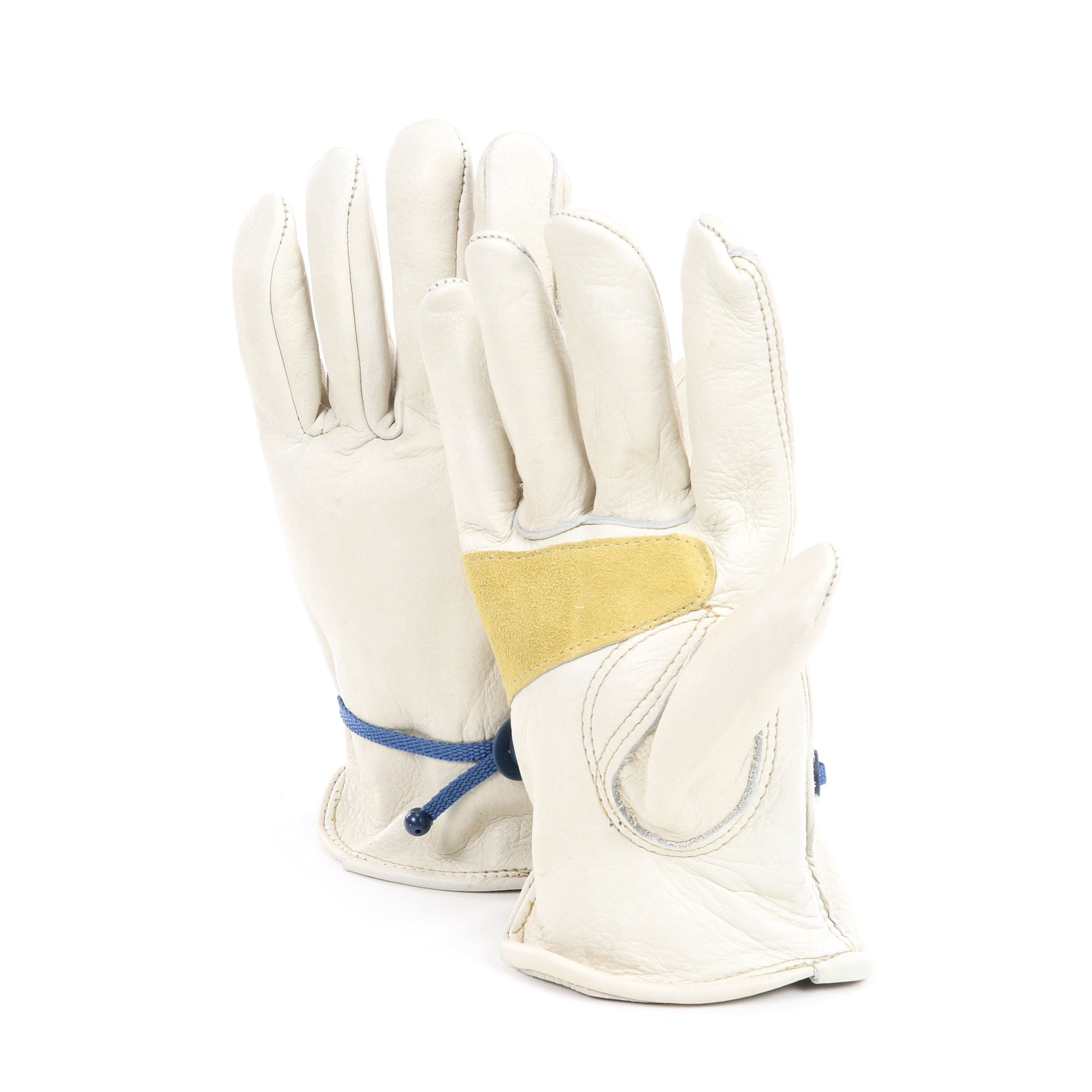 blue hawk ball and tape leather gloves