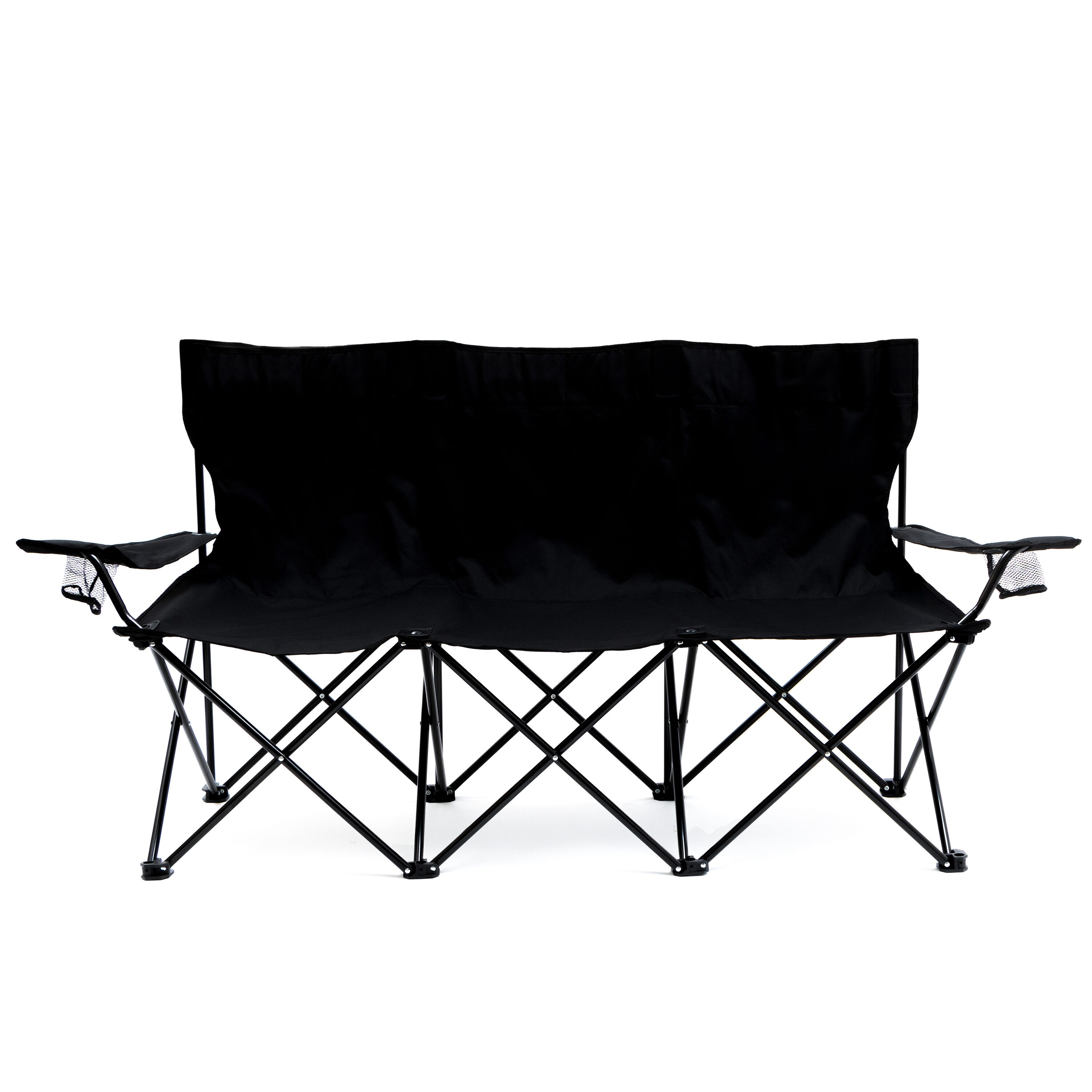 Trademark Innovations Polyester Black Folding Tailgate Chair (Carrying ...