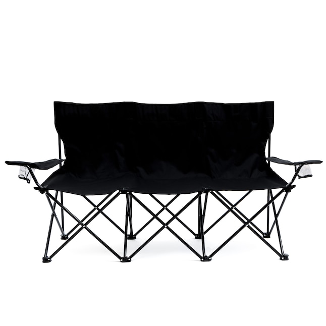 Trademark Innovations Polyester Black Folding Tailgate Chair (Carrying ...
