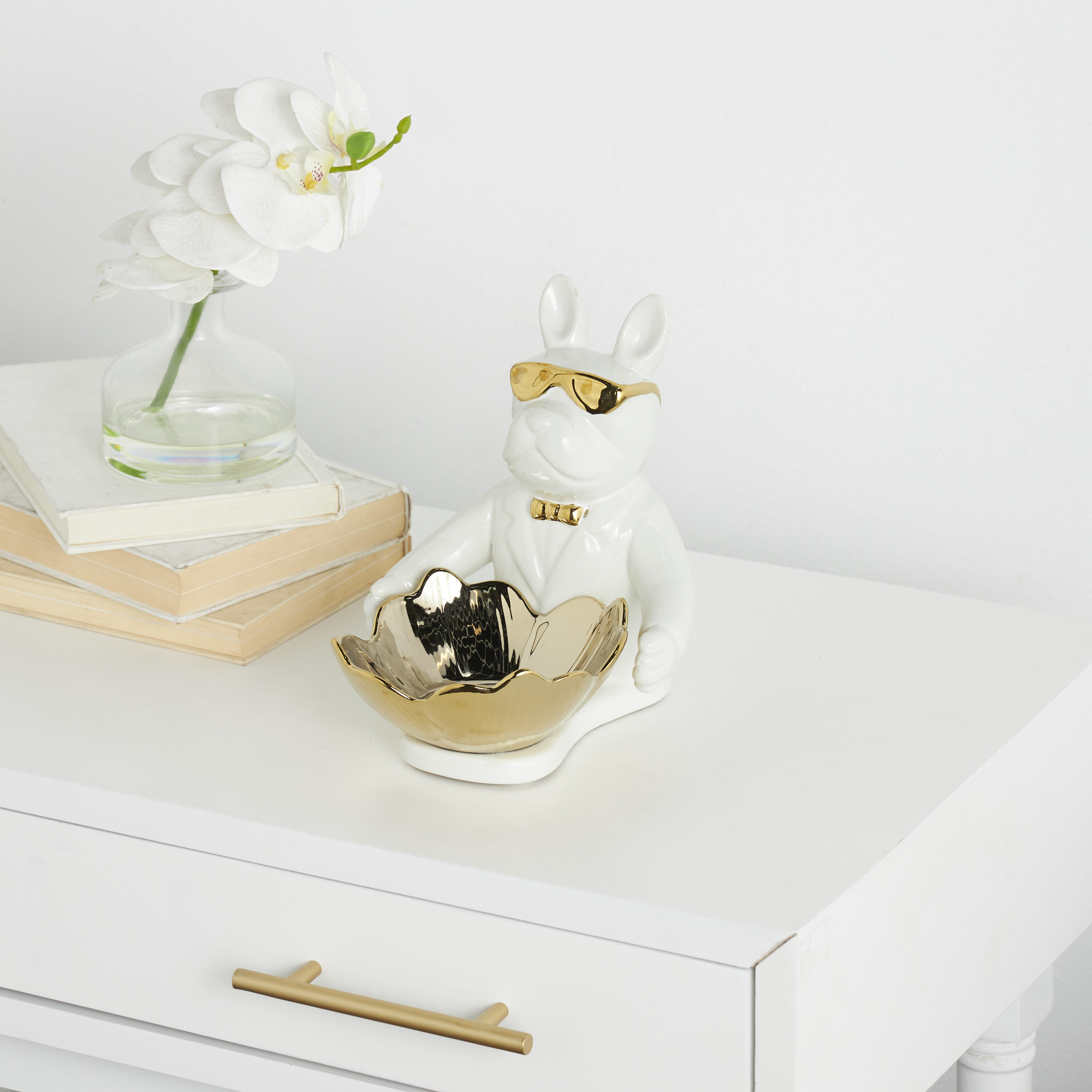 Grayson Lane 821765 White Ceramic Eclectic Sculpture