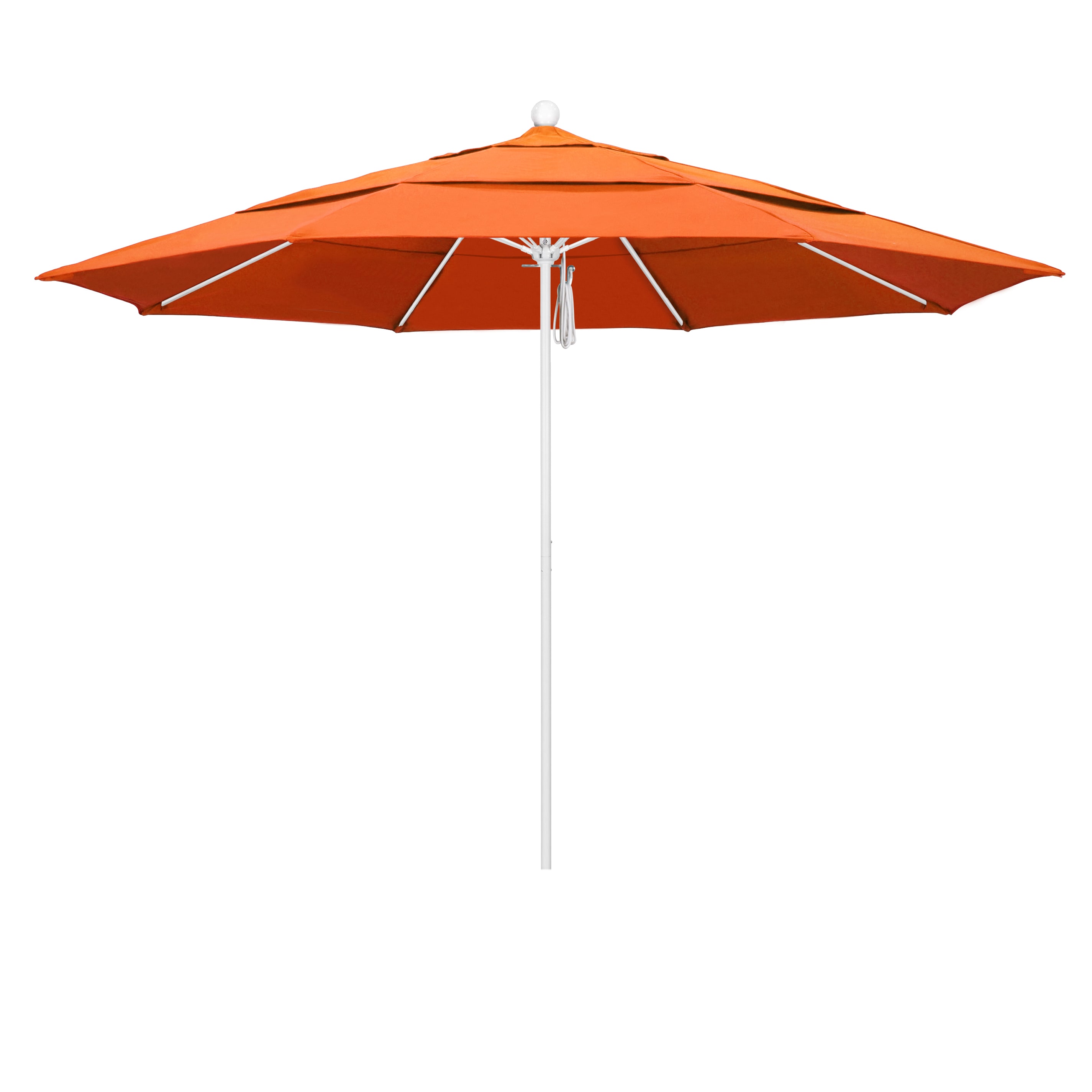 California Umbrella ALTO118170-5406-DWV 11-ft Aluminum Orange No-tilt Market Patio Umbrella