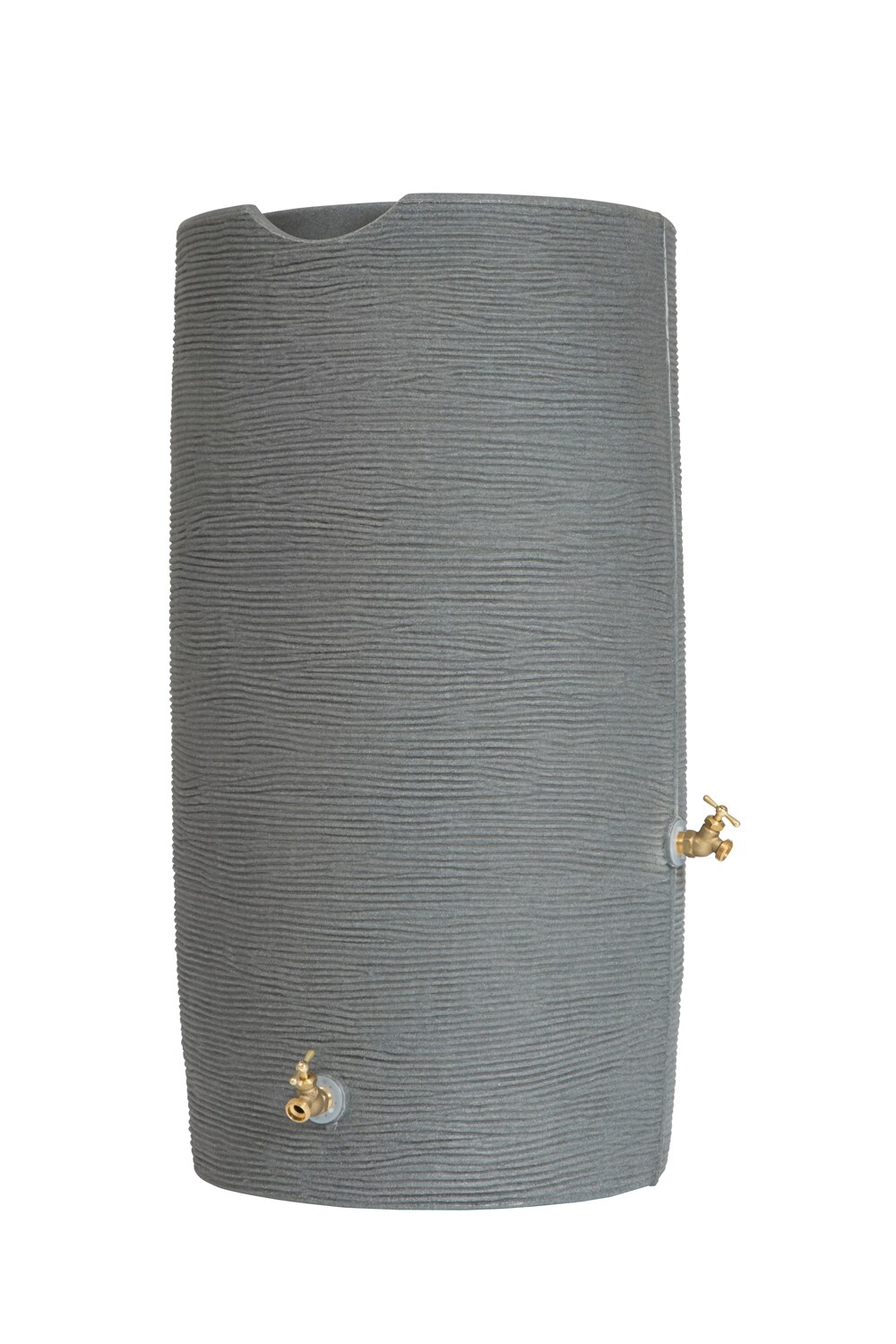 Light Granite 65-Gallon Plastic Planter Rain Barrel